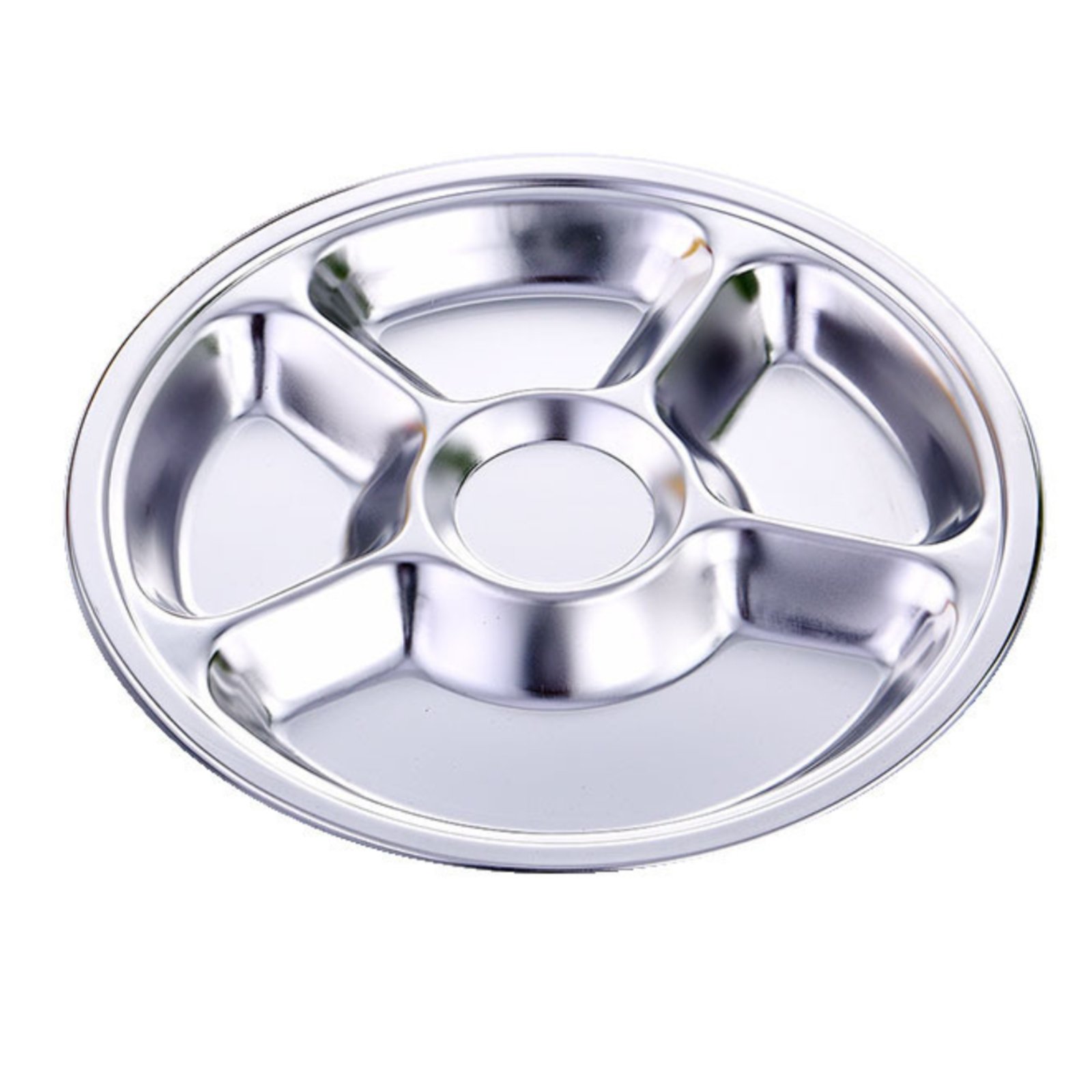 5-Section Stainless Steel Tray