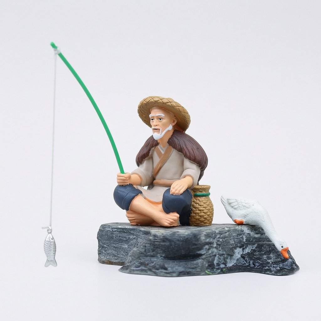 Chinese Style Fishing Man Ornament