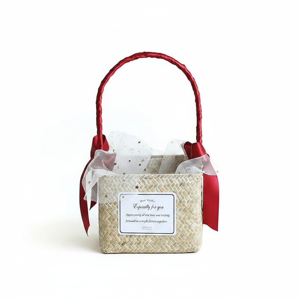 Hand-Woven Wood Chip Basket