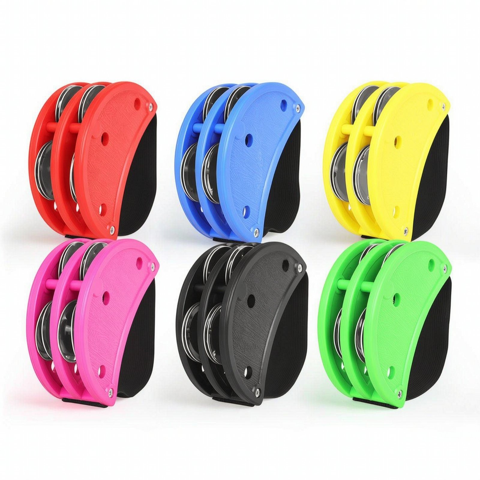 6-Piece Double Row Foot Tambourine