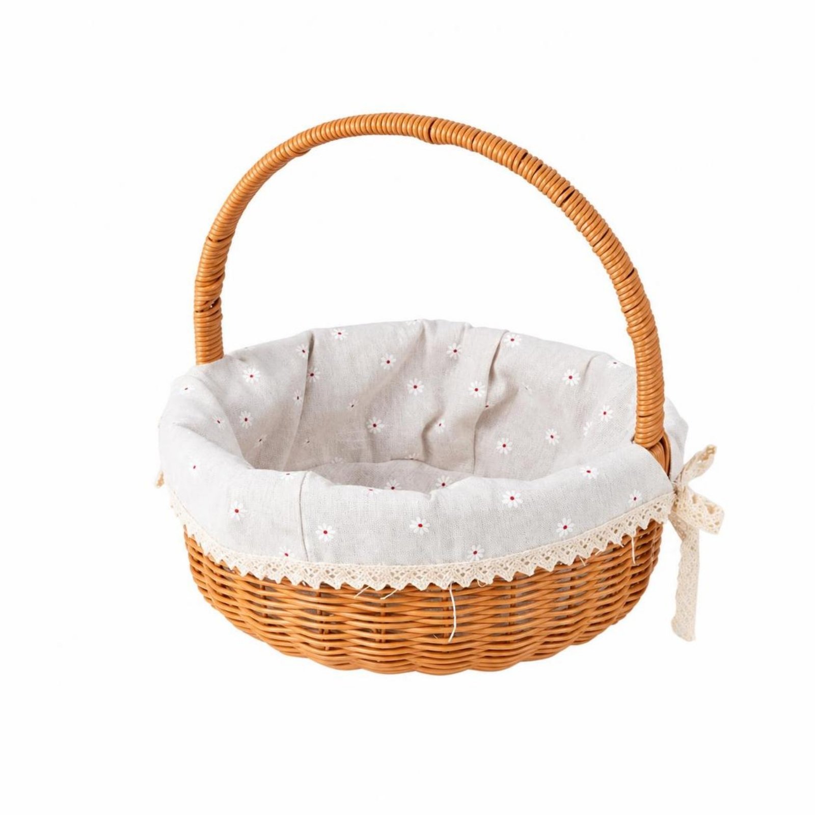 Lined Wicker Picnic Basket