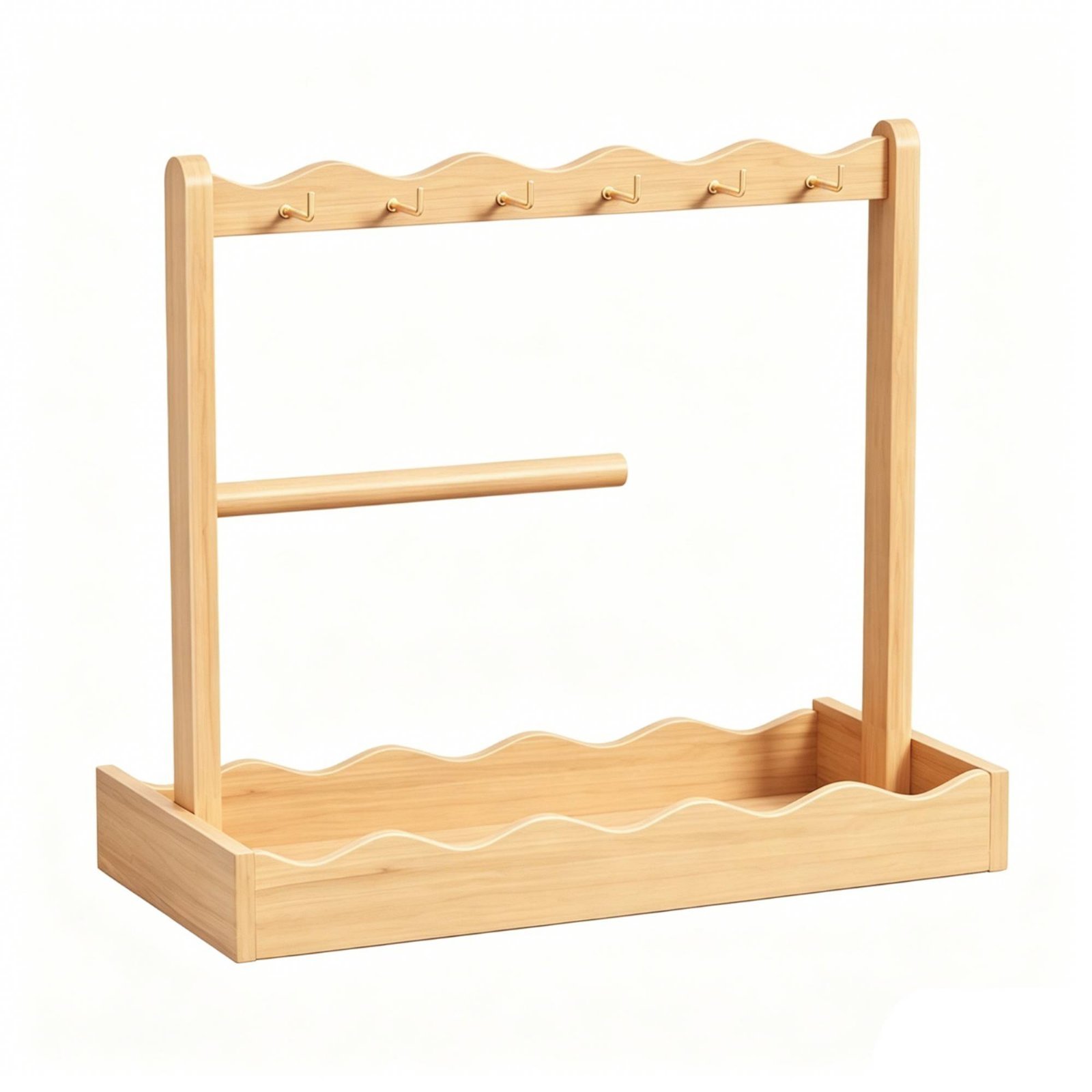 Hardwood Key Holder Tray