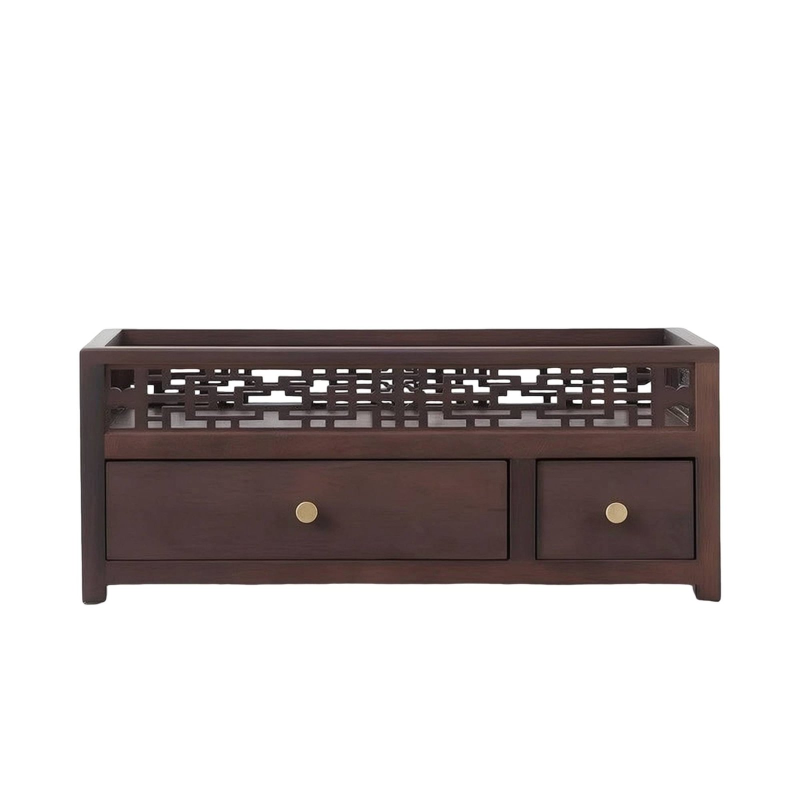 Wooden Desk Organizer with Drawers – Fence Shelf