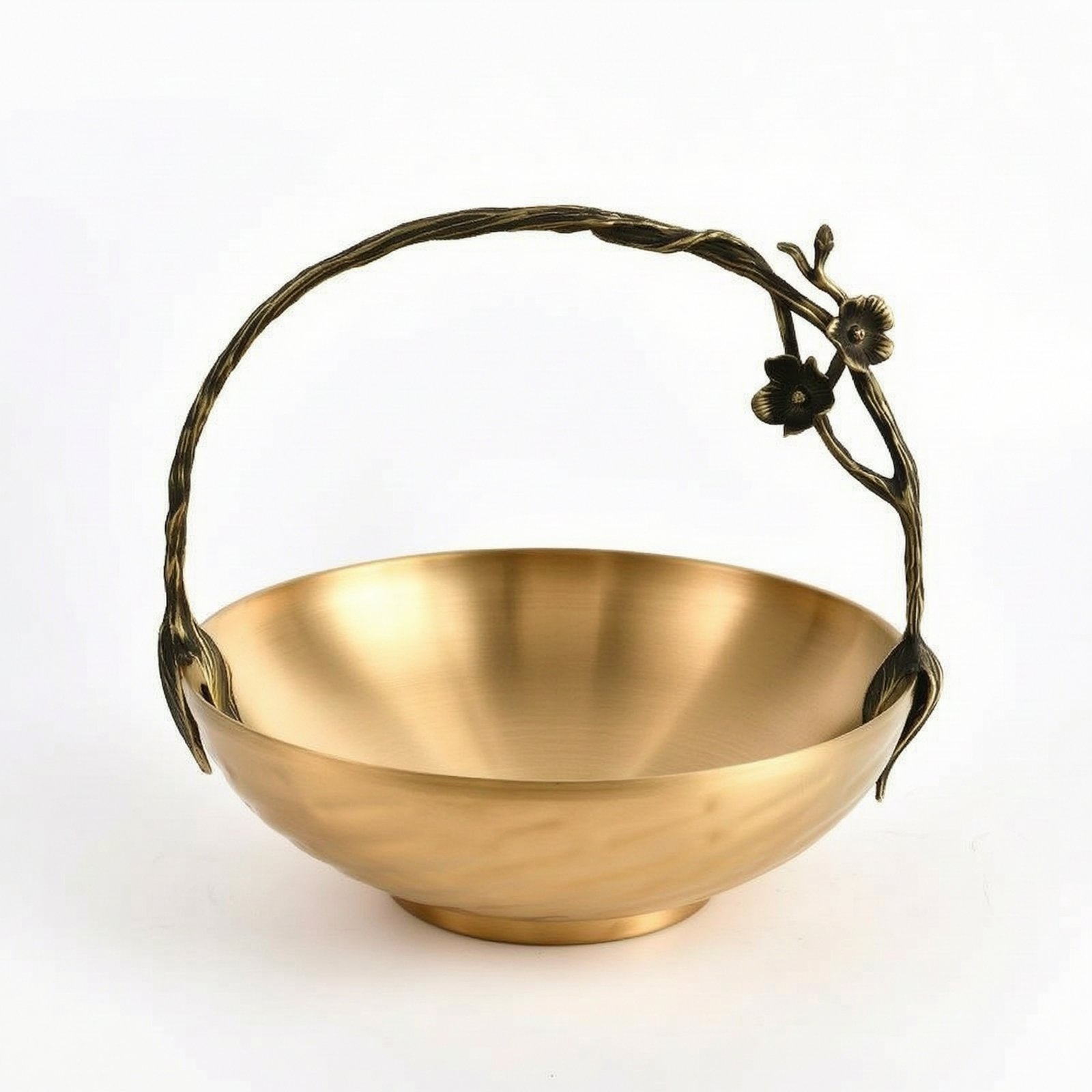 Metal Fruit Bowl with Handle