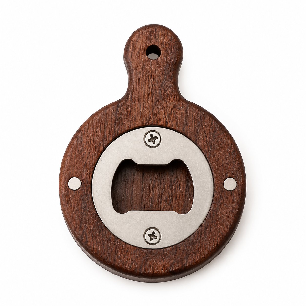 Wood Bottle Opener Magnet