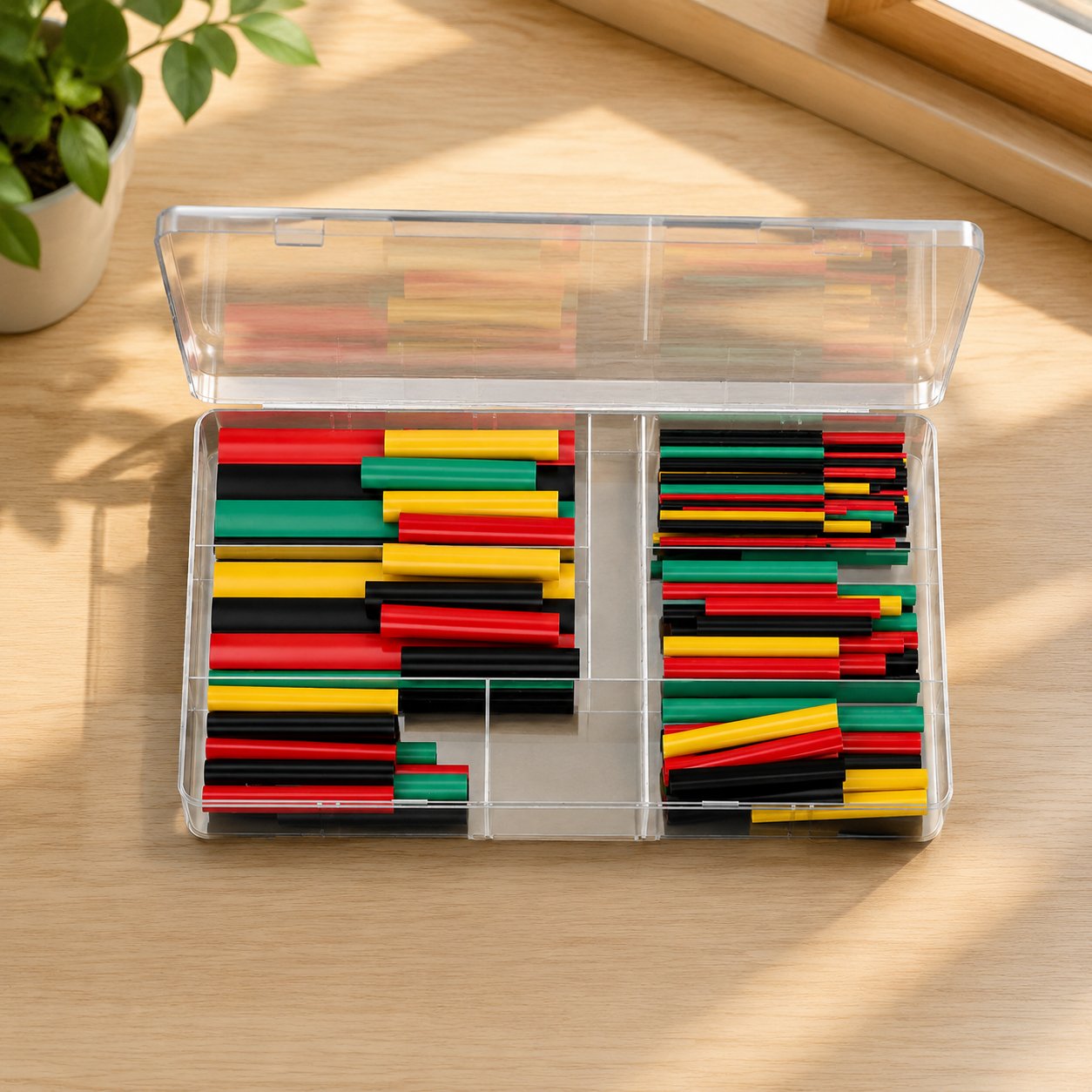 Heat Shrink Tubing – Yellow, Black, Red, Green