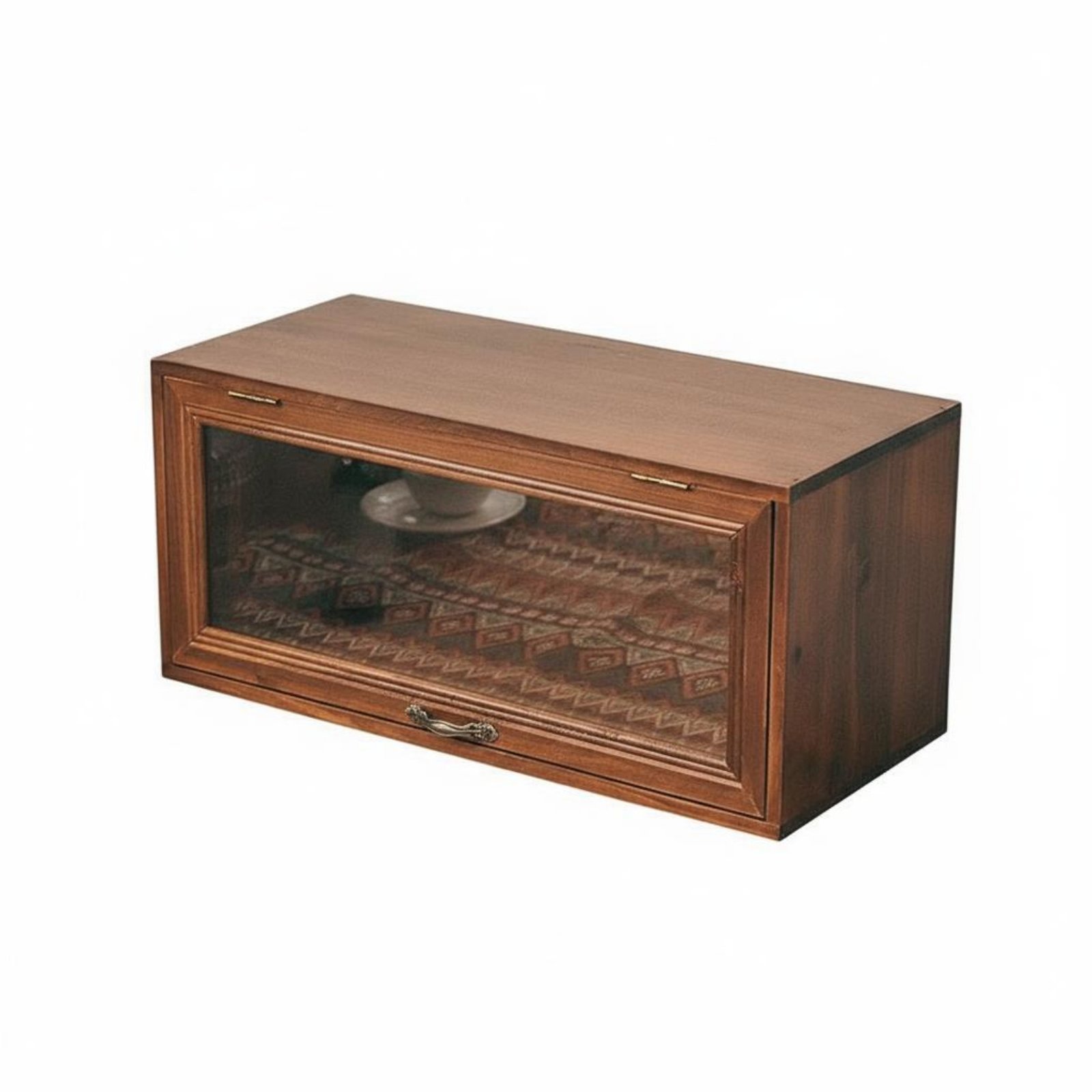 Retro Wooden Tabletop Organizer with Drawers
