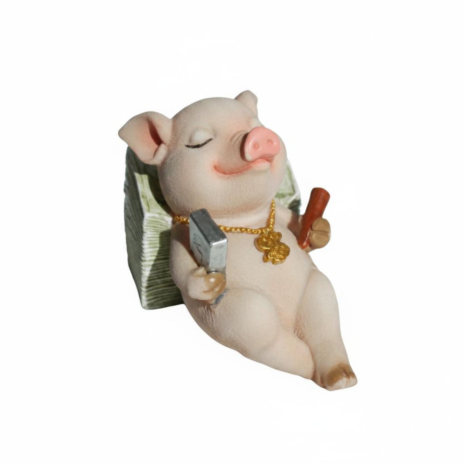 Resin Pig Figurine – Rich