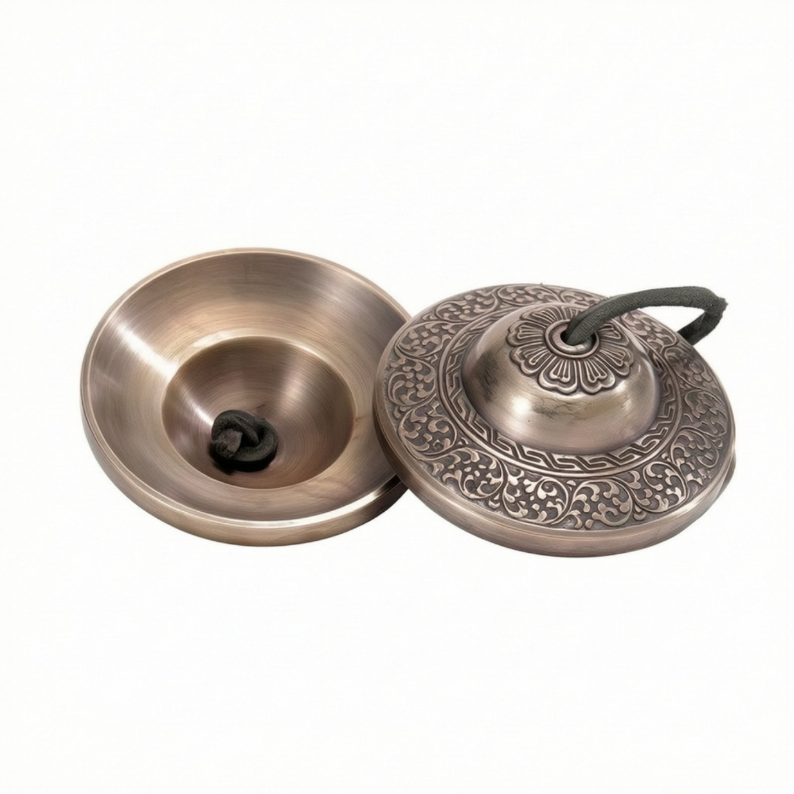 Engraved Tingsha Cymbals with Cord