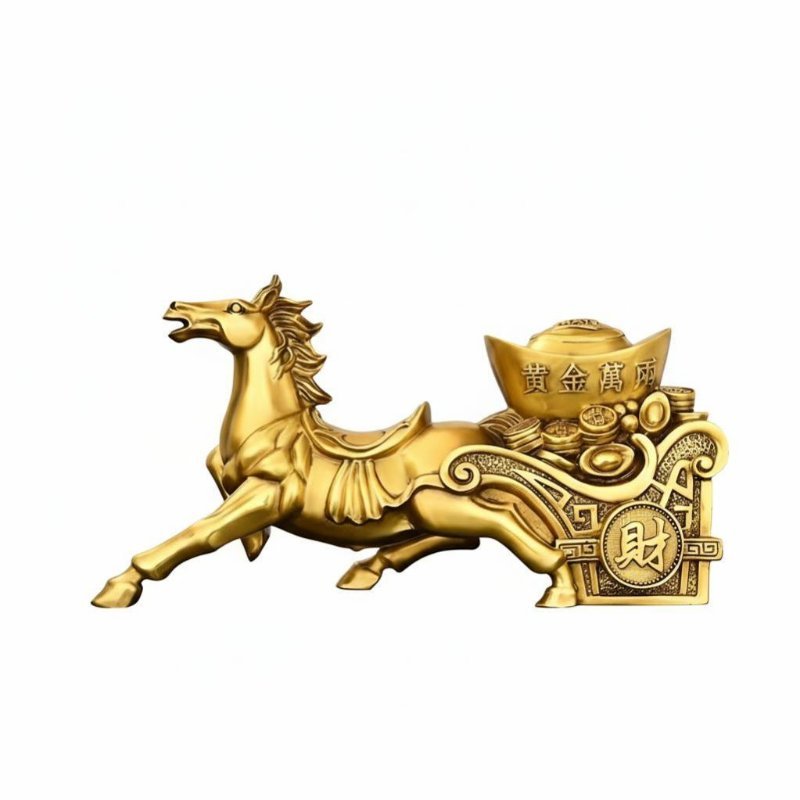 Brass Horse Ingot Decor