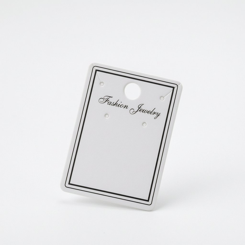 White Earring Display Cards
