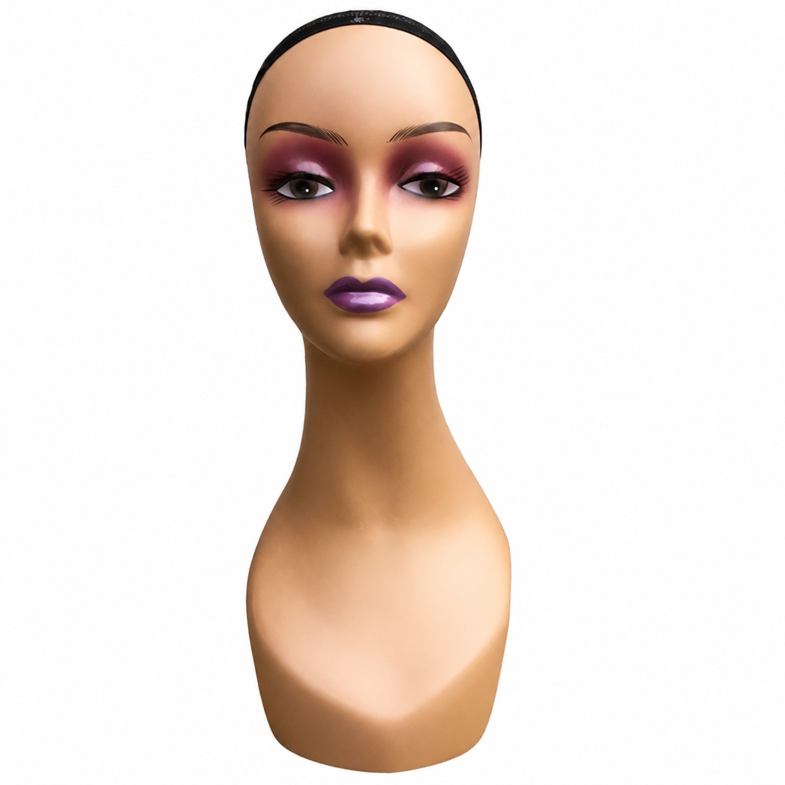 Hairpiece Display Mannequin Head – Brown Straight 1