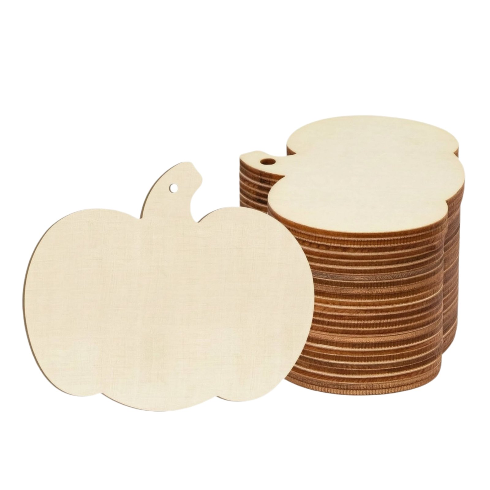 20-Piece Wood Pumpkin Cutouts