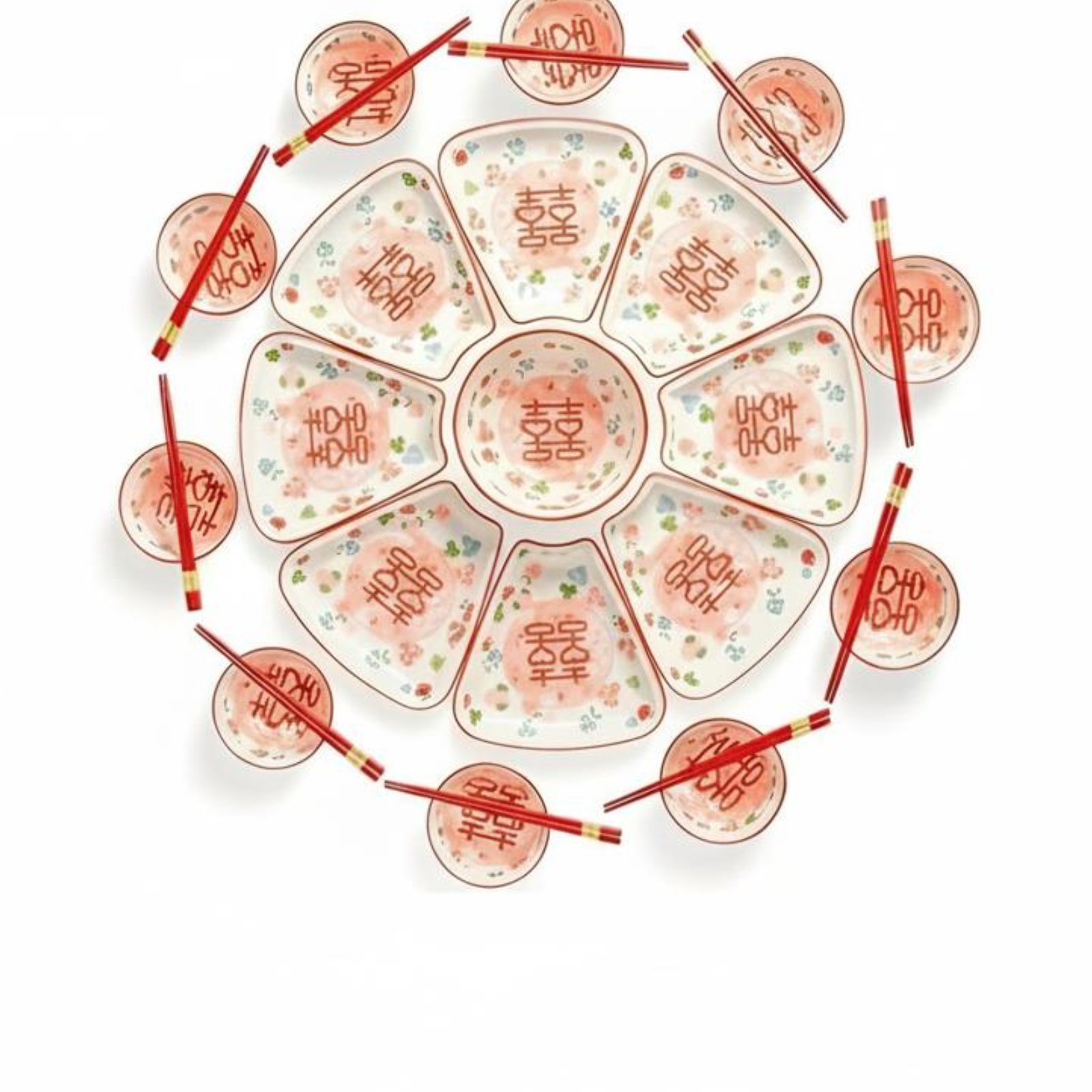 Chinese Wedding Ceramic Dinnerware Set