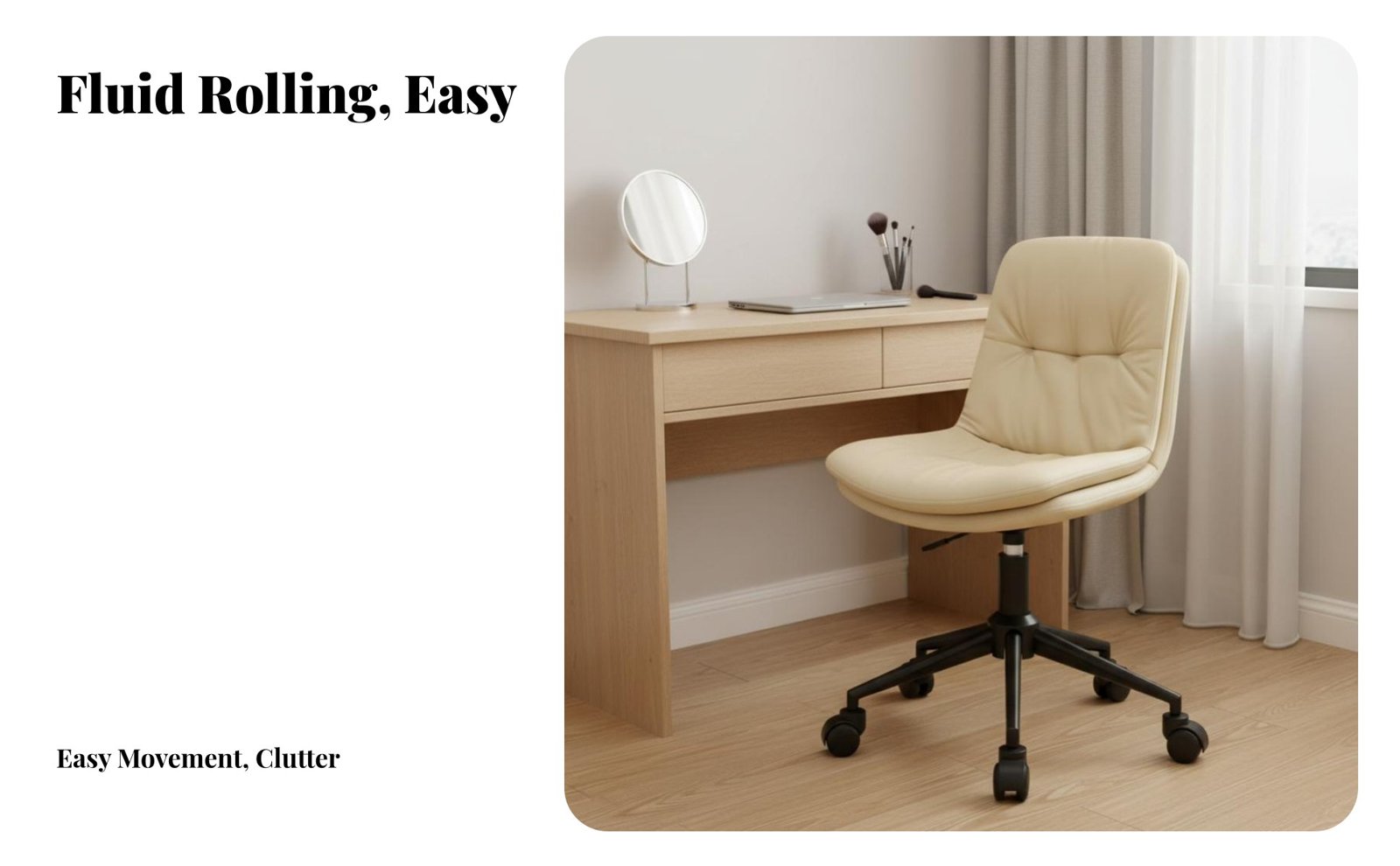 Armless Swivel Chair