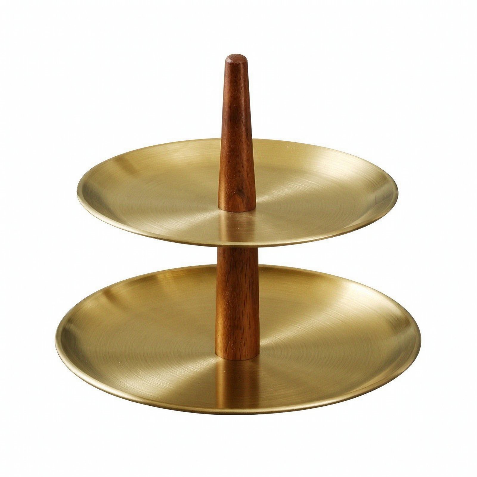Two-Tier Stainless Steel Dessert Stand