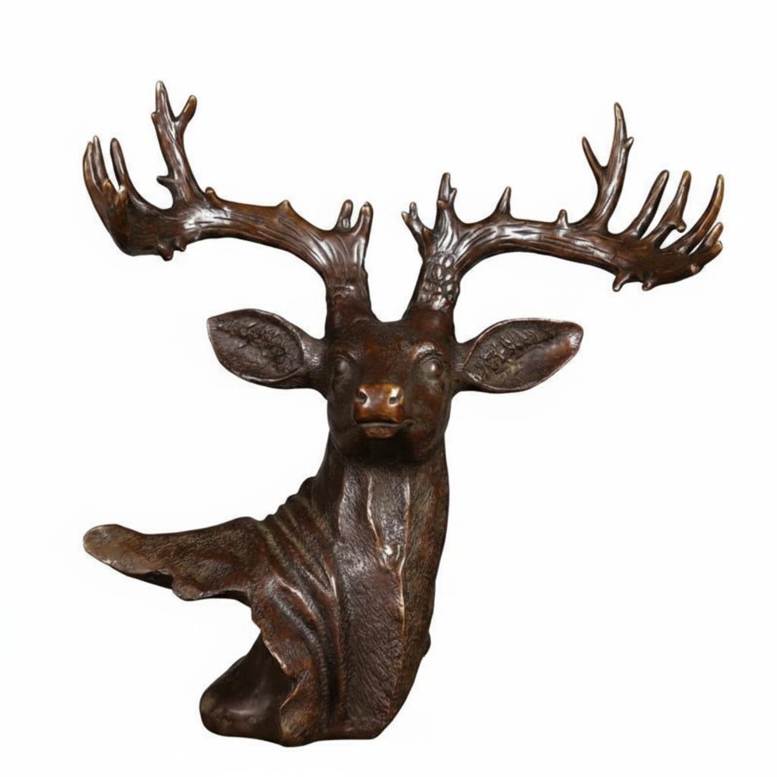 Antique Copper Deer Figurine