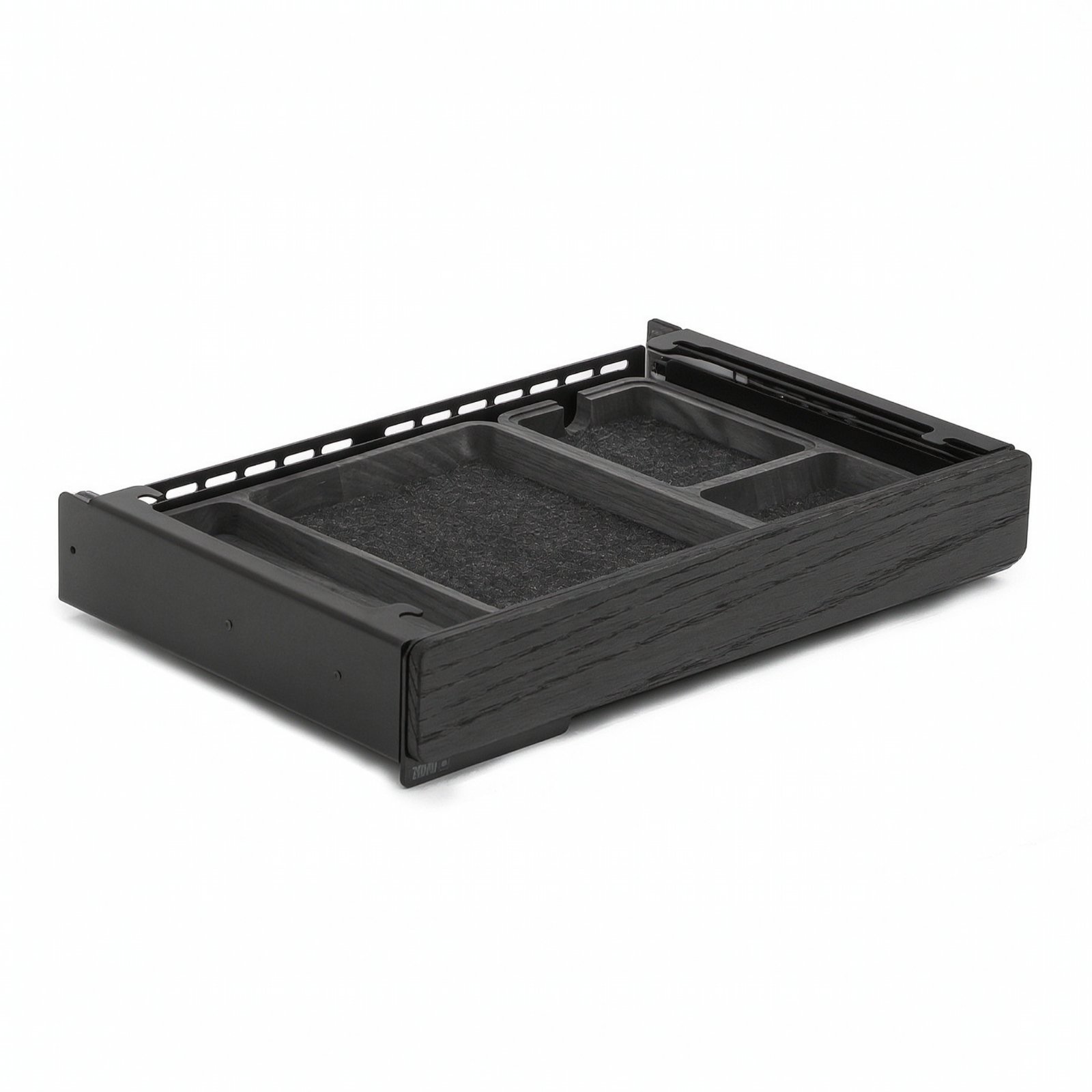 Under Desk Drawer Organizer – Charcoal Oak with Tray