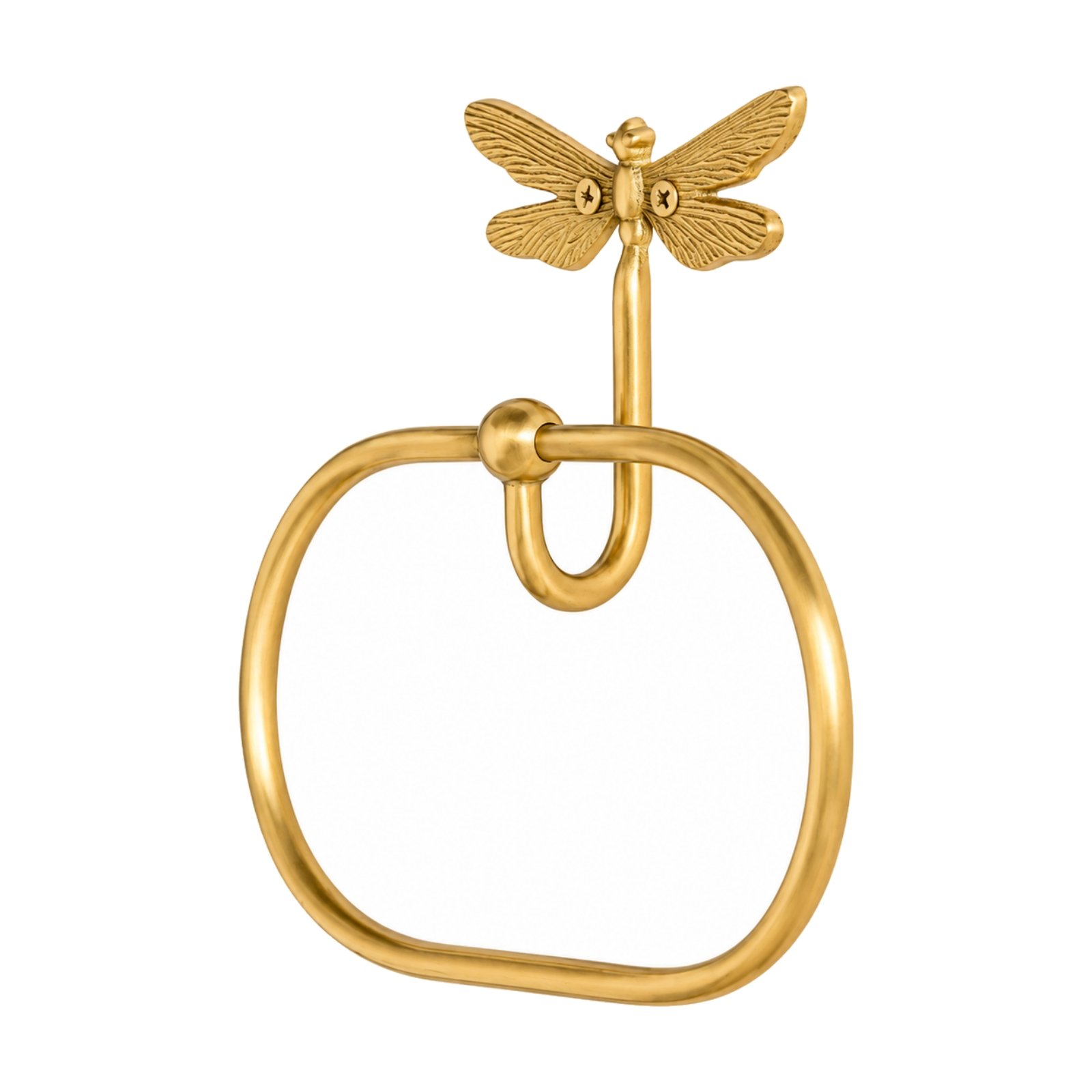 Brass Dragonfly Towel Loop