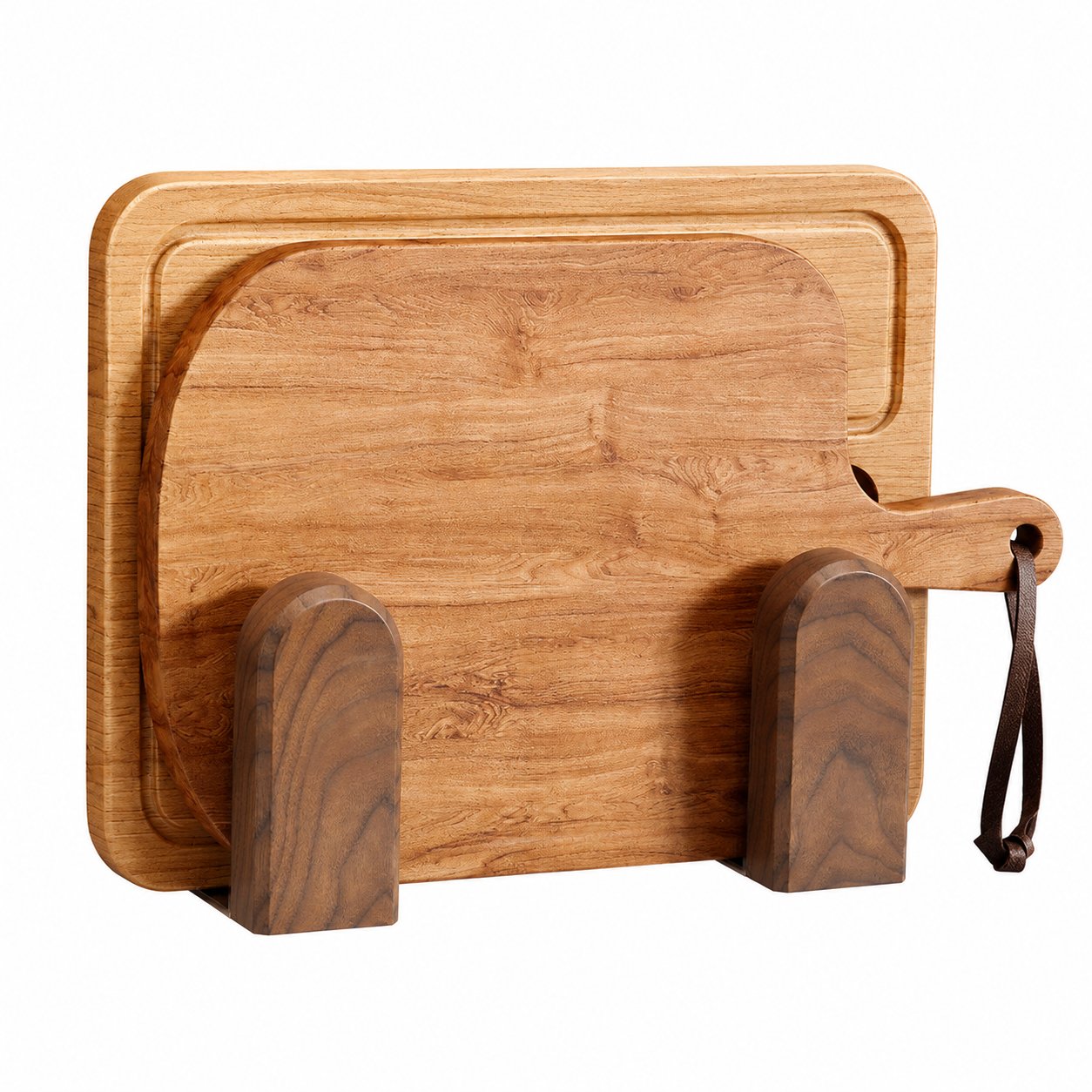 Walnut Pot Lid Rack