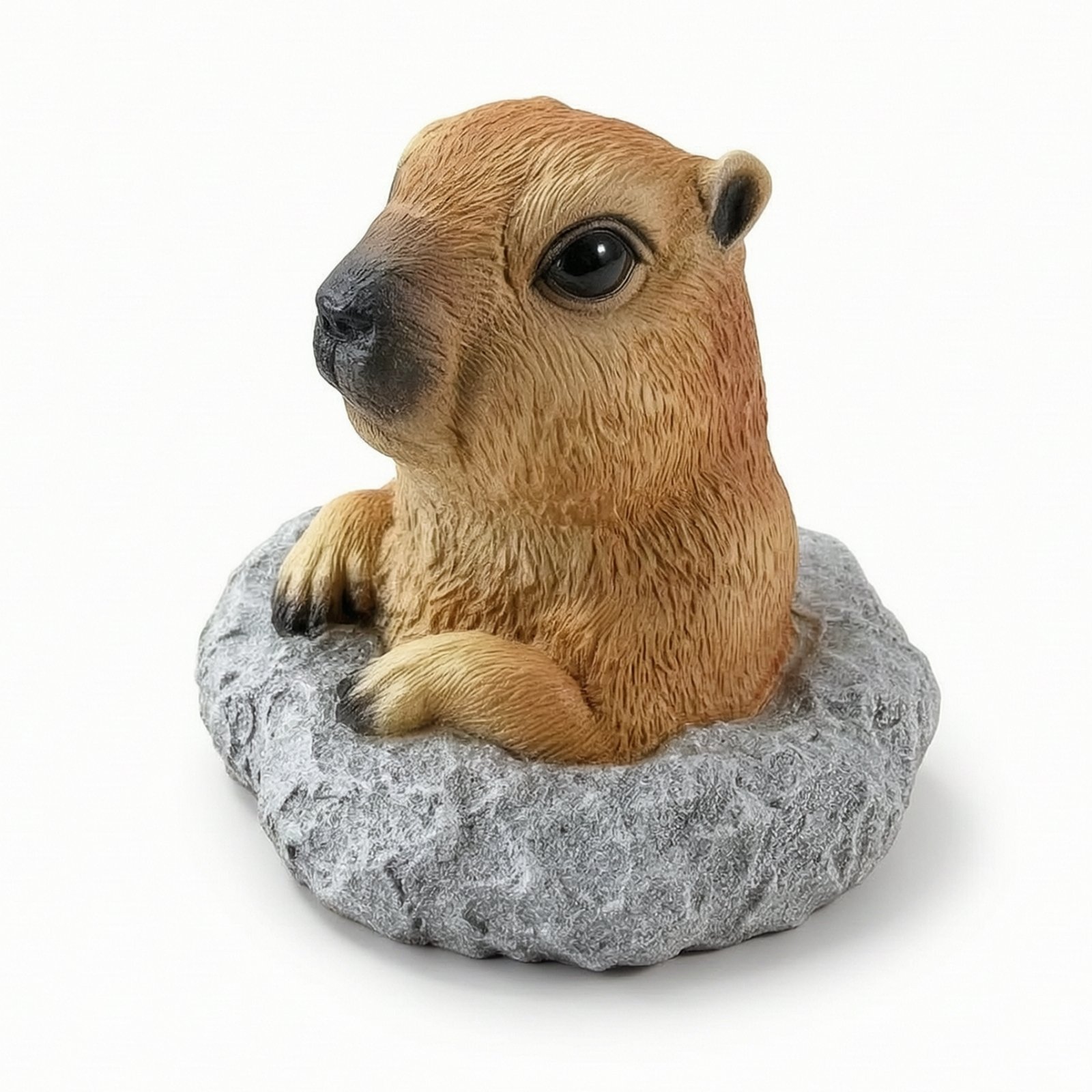 Garden Figurine with Earthy Foundation
