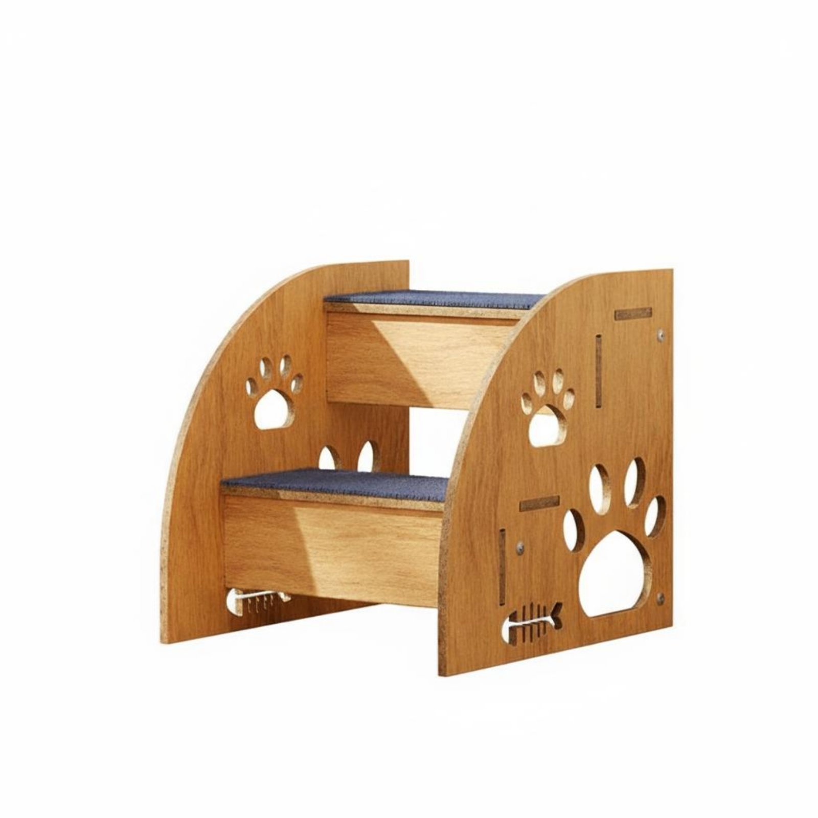 Solid Wood Pet Stairs – 2 Layers