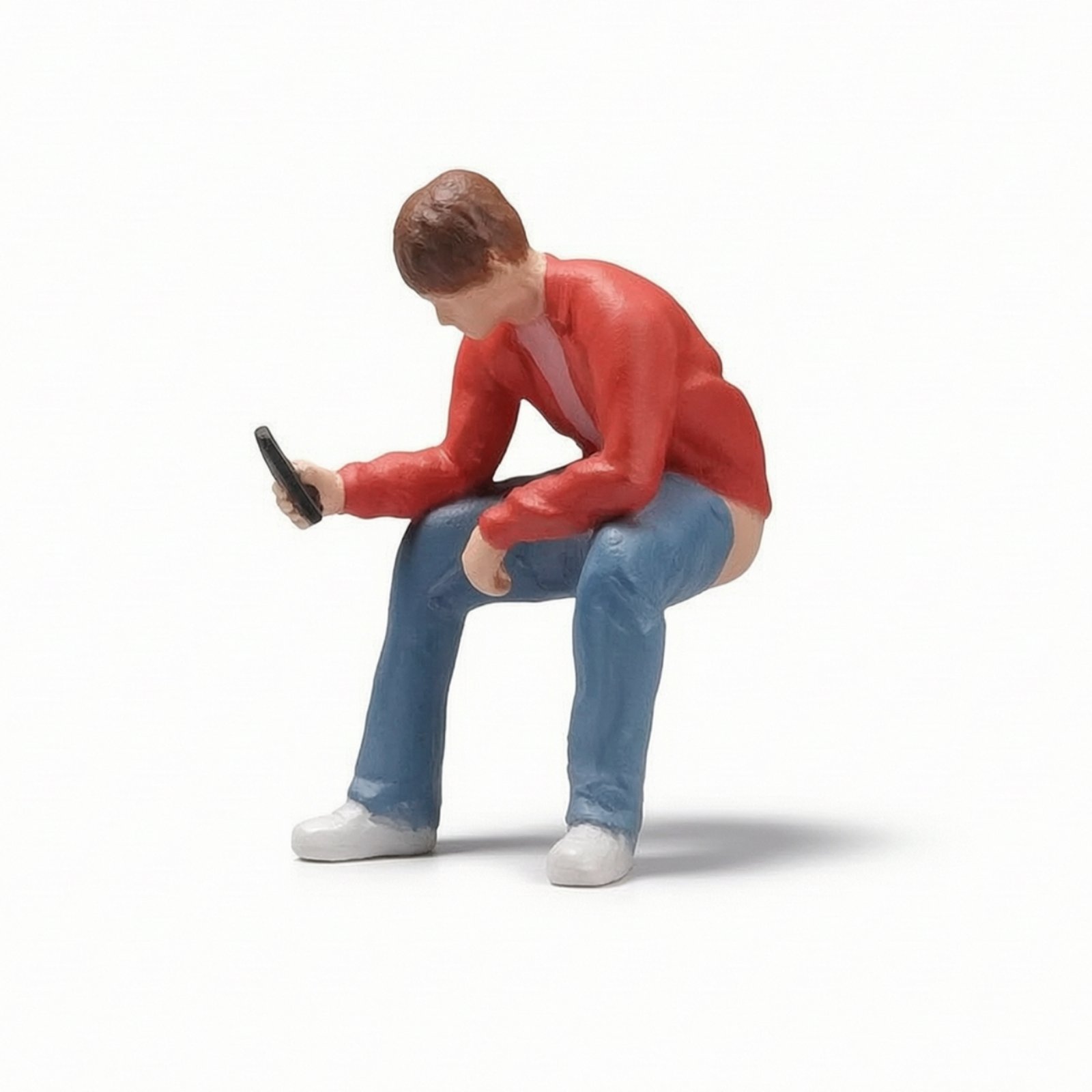 Miniature Man on Toilet 1:64 Scale