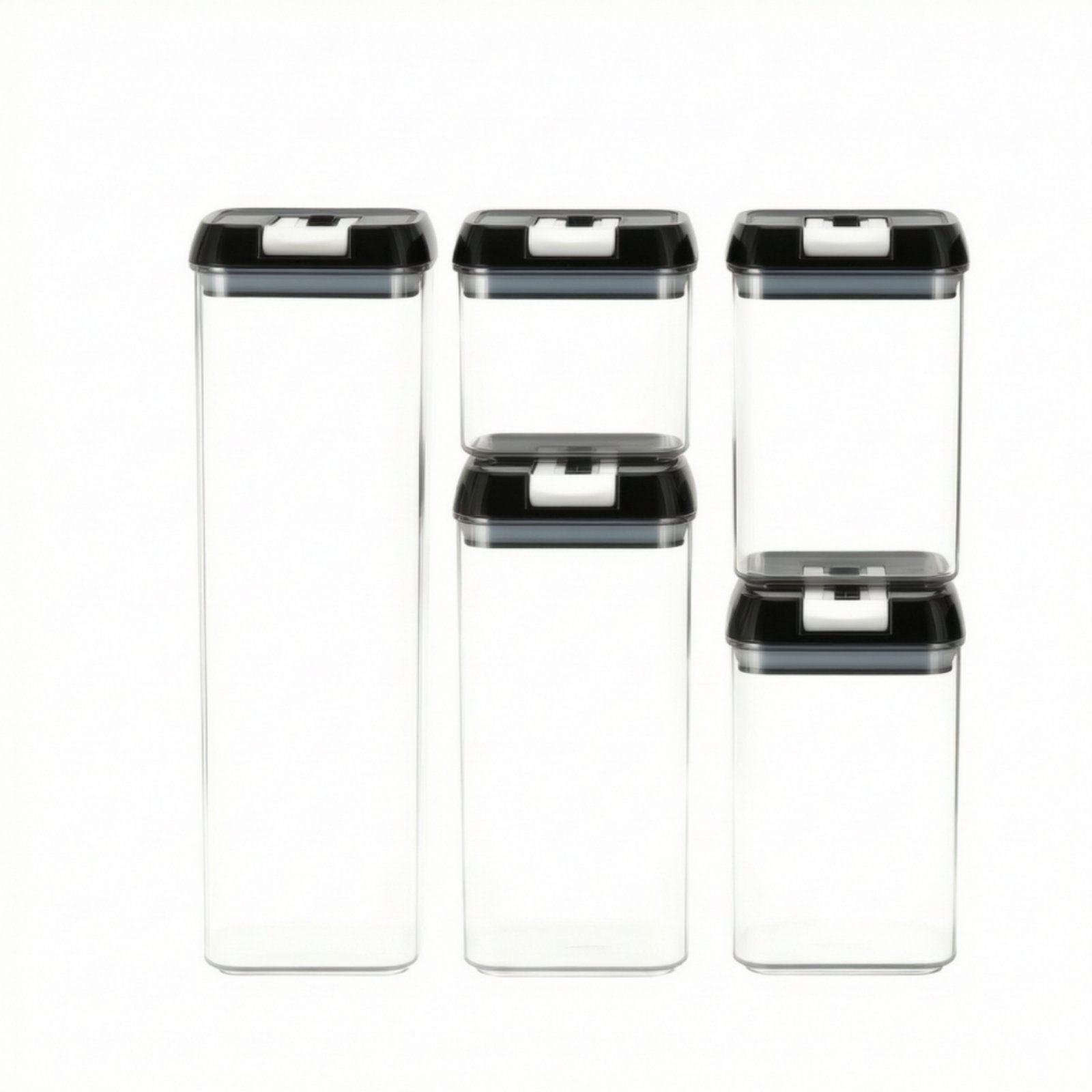 5-Piece Storage Jars with Press Lids