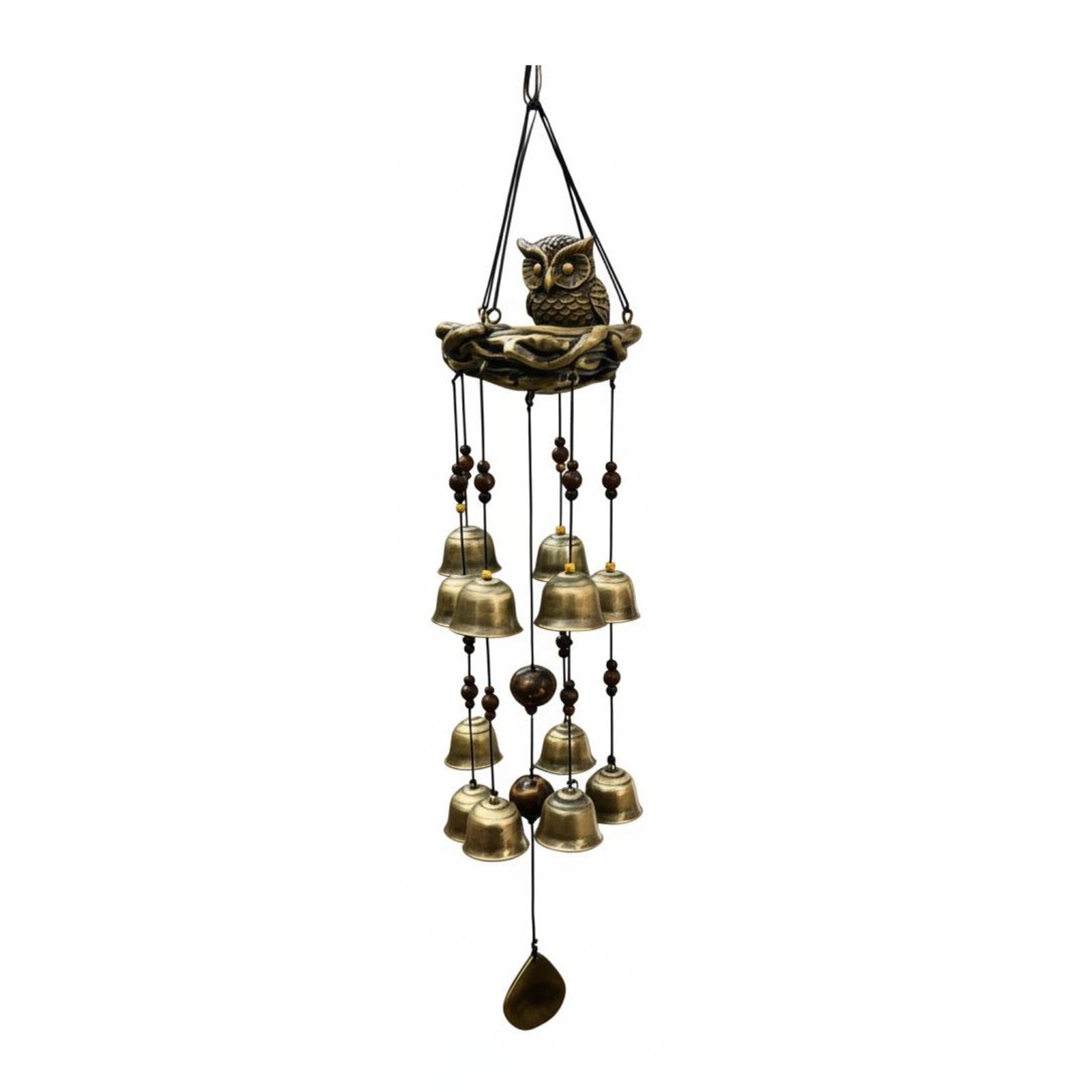 Resin Owl Wind Chime