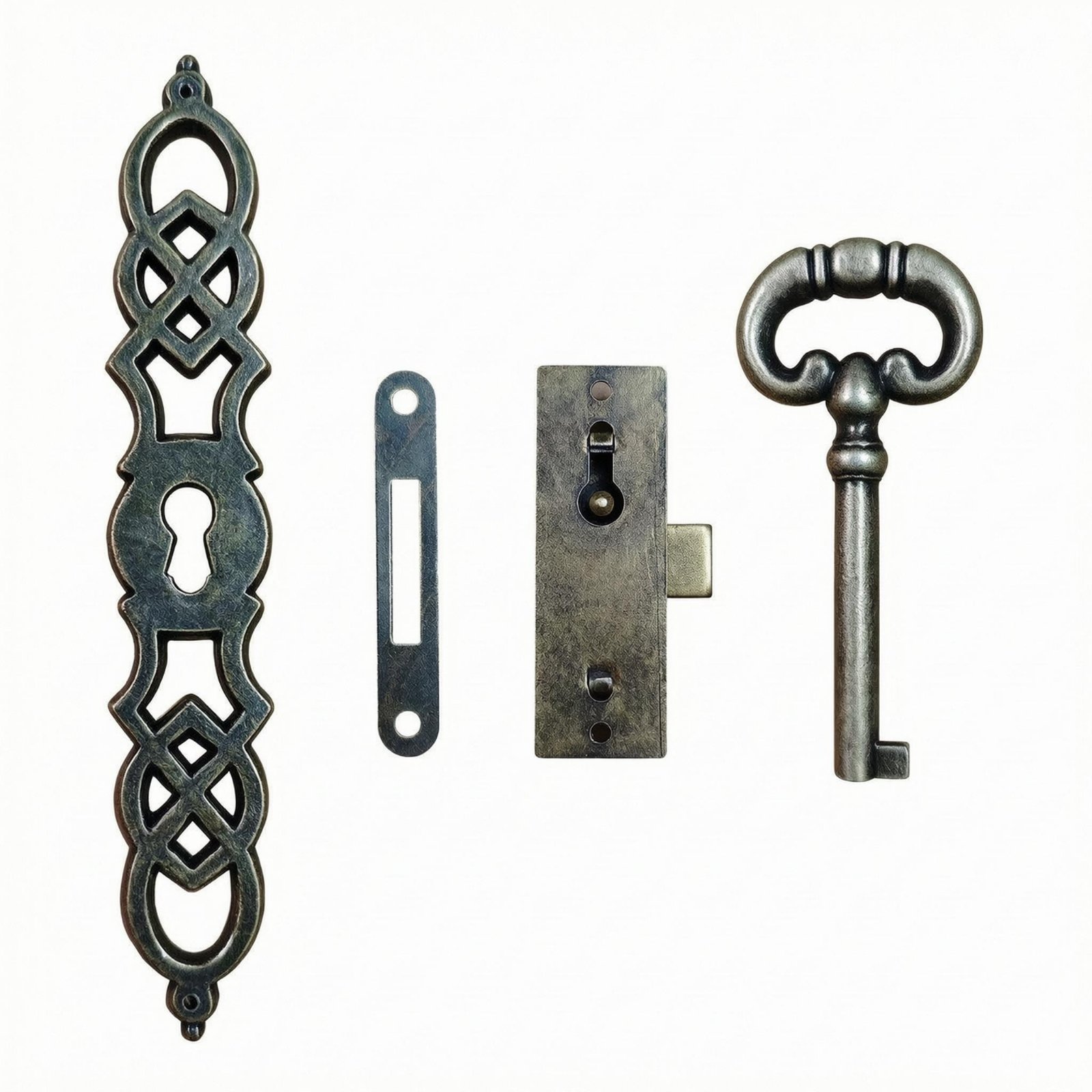 4-Piece Vintage Clock Lock Set