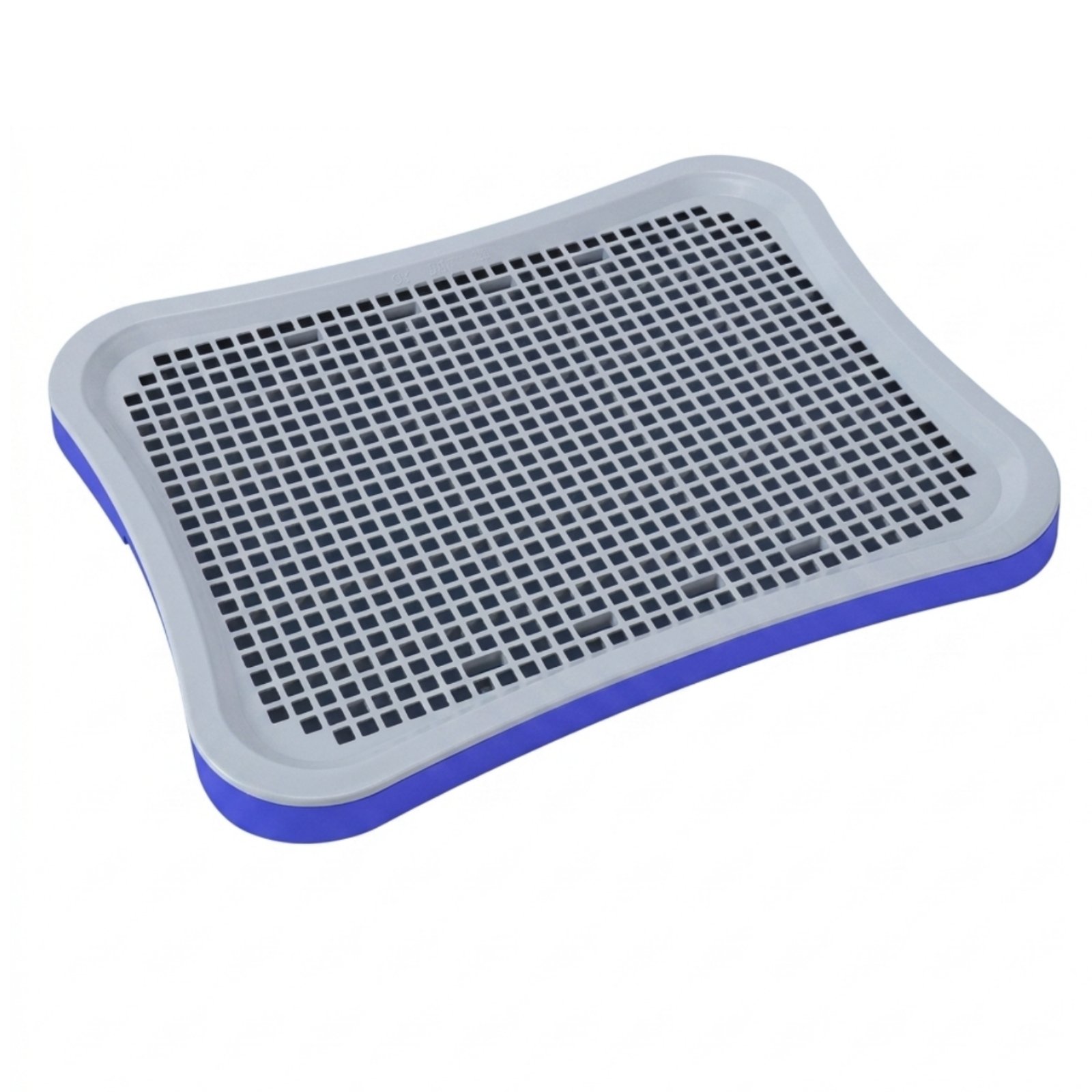 Indoor Dog Potty Tray – Blue with Post