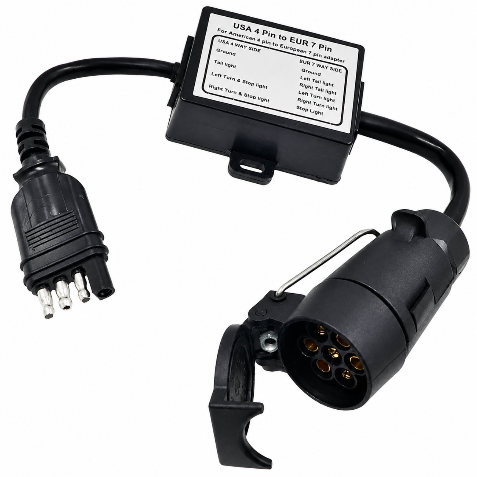 4 Pin to Seven Pin Trailer Wiring Adapter