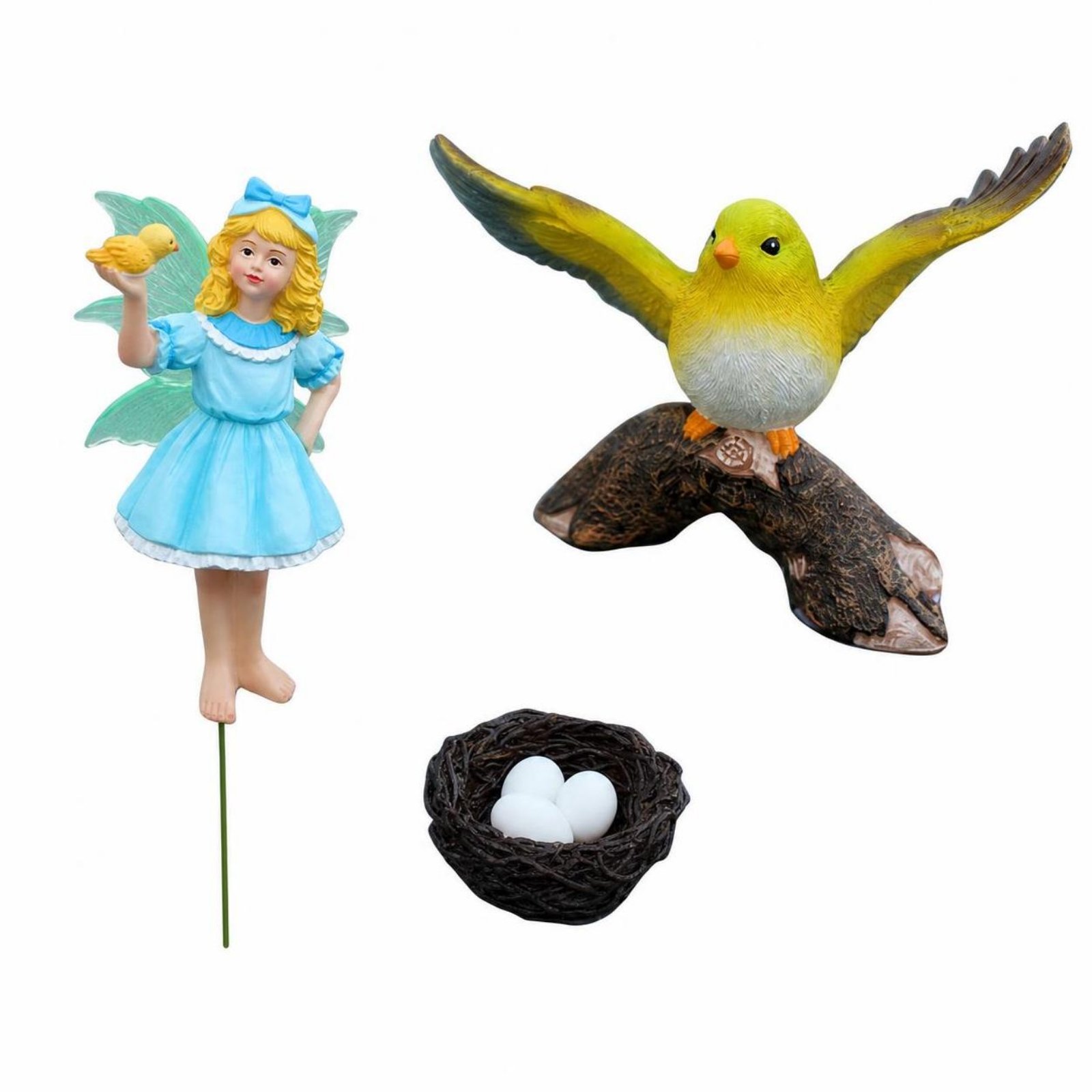 Fairy Garden Statue with Nest