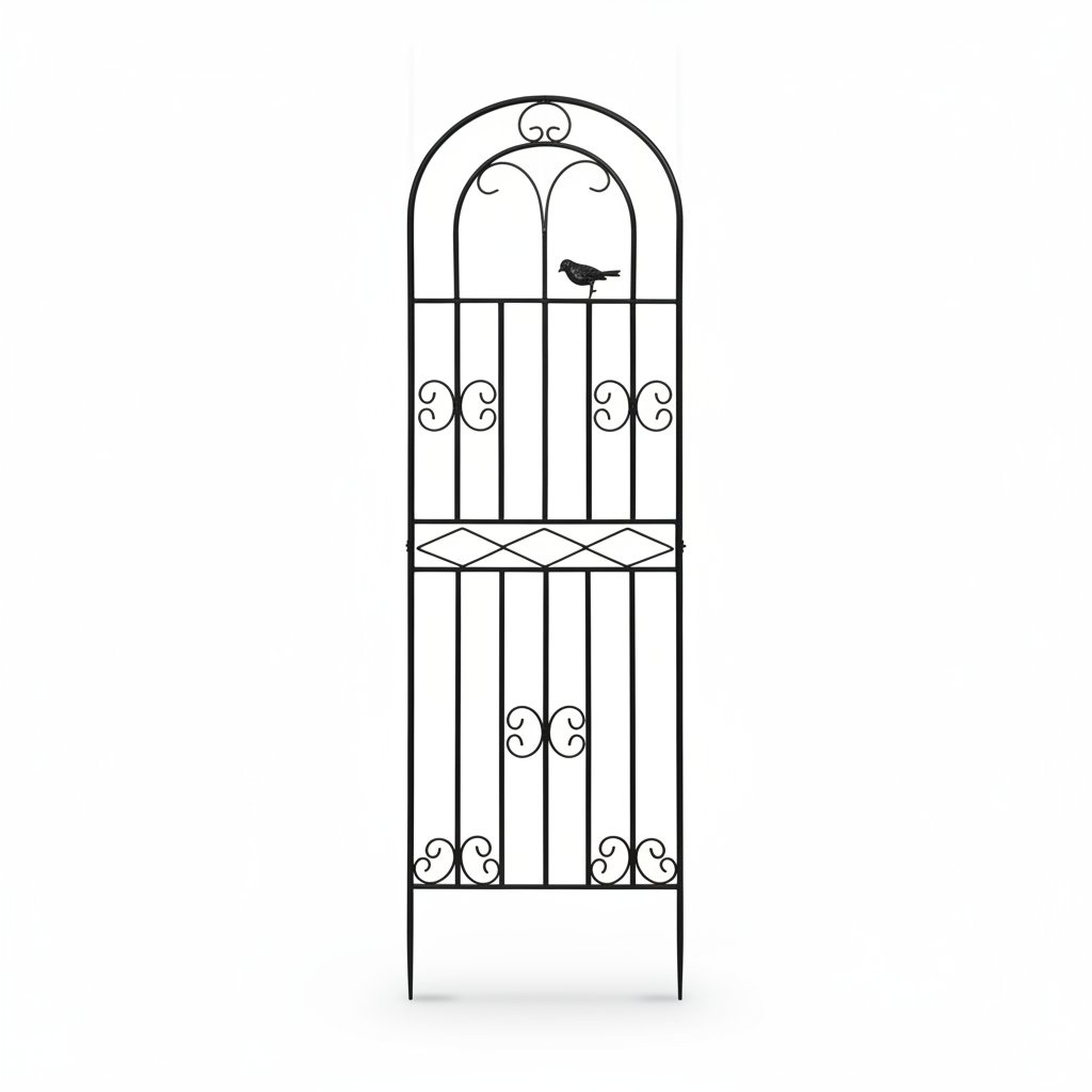 Wrought Iron Garden Trellis – Black