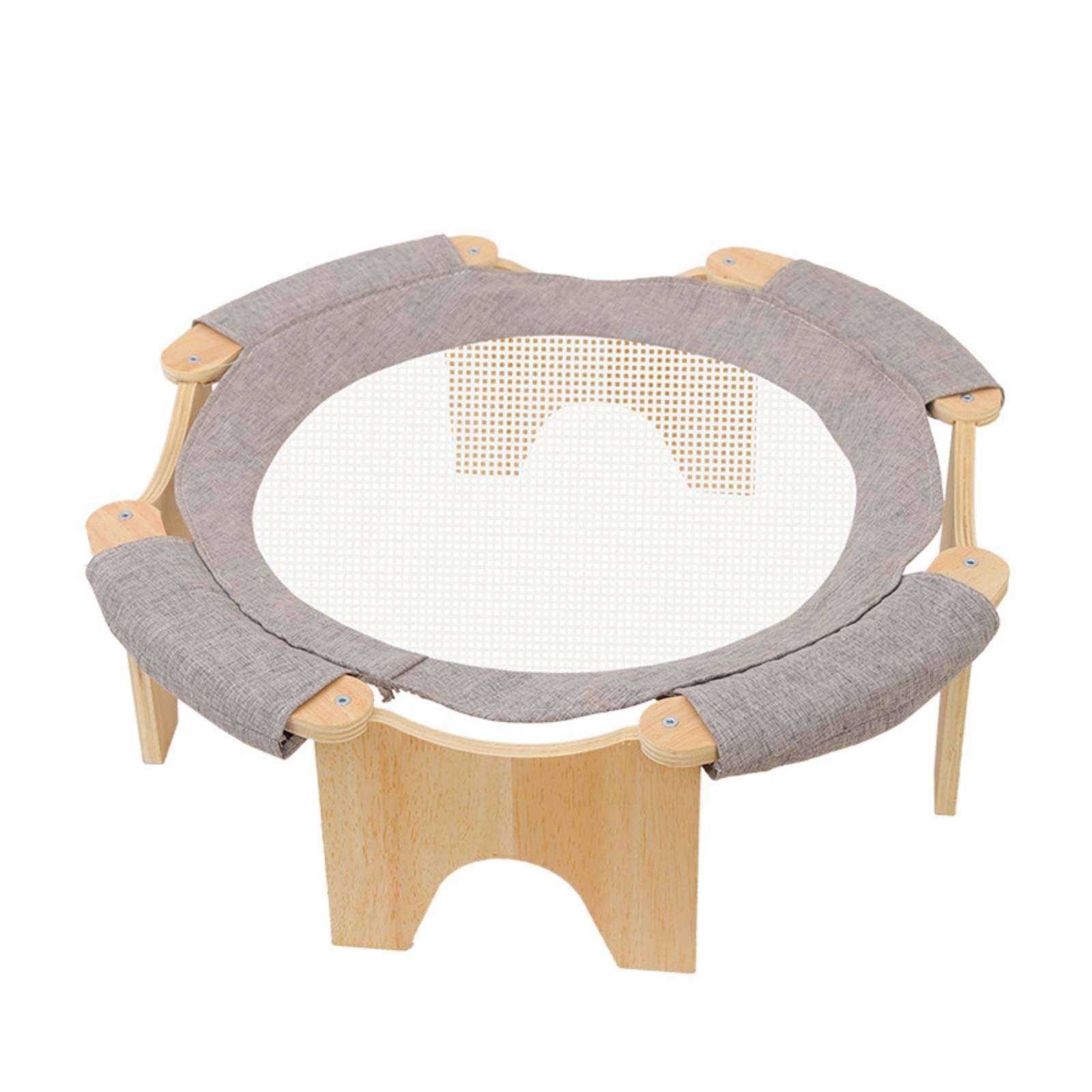 Breathable Cat Hammock with Wooden Frame