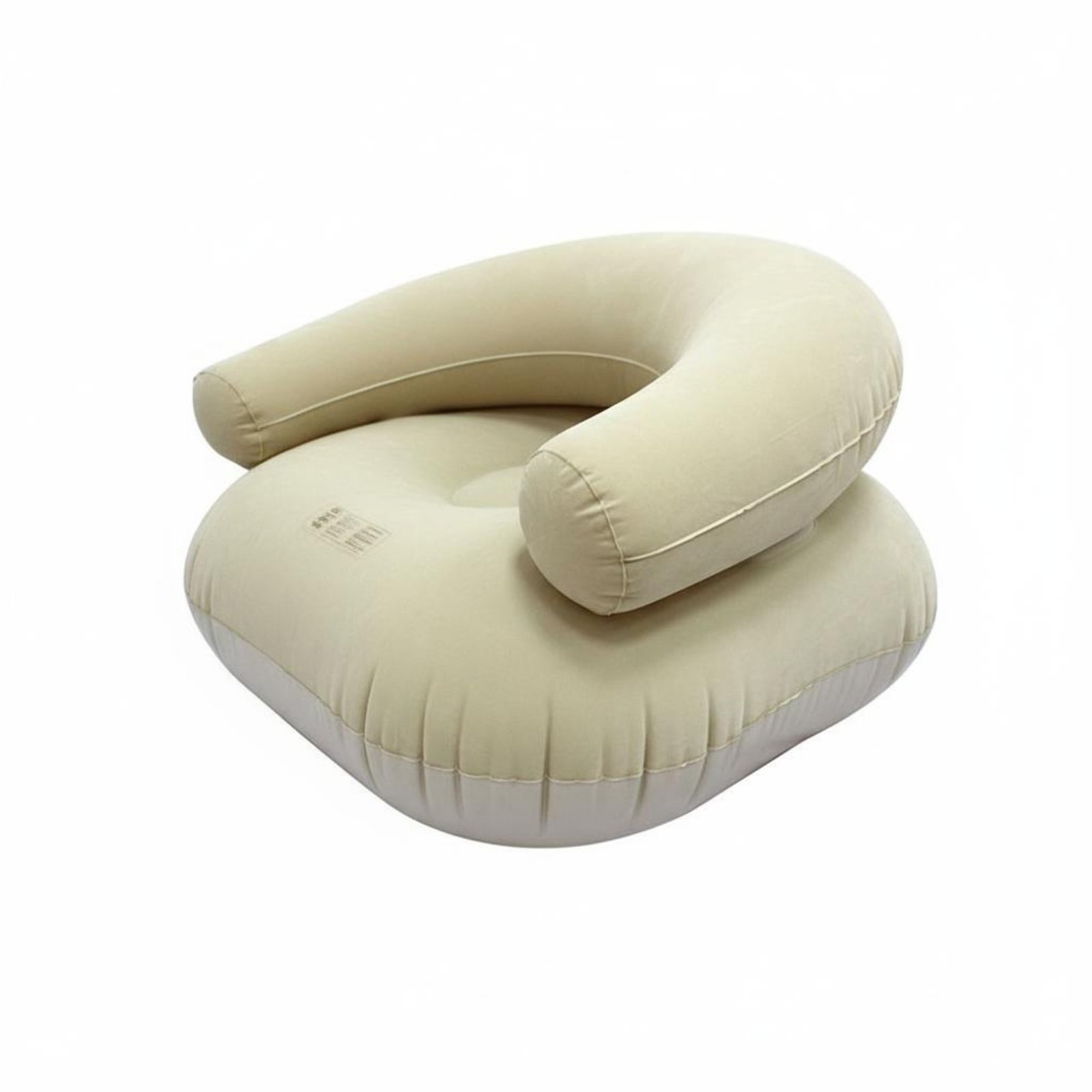 Flocked Inflatable Sofa – Khaki, Opp Bag