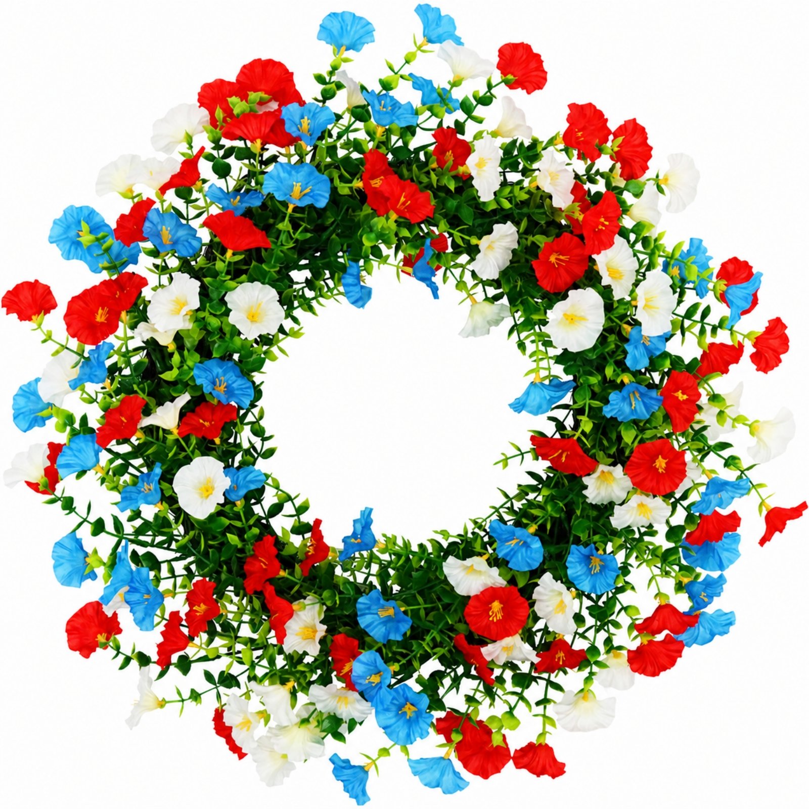 Flower Wreath with Green Foliage