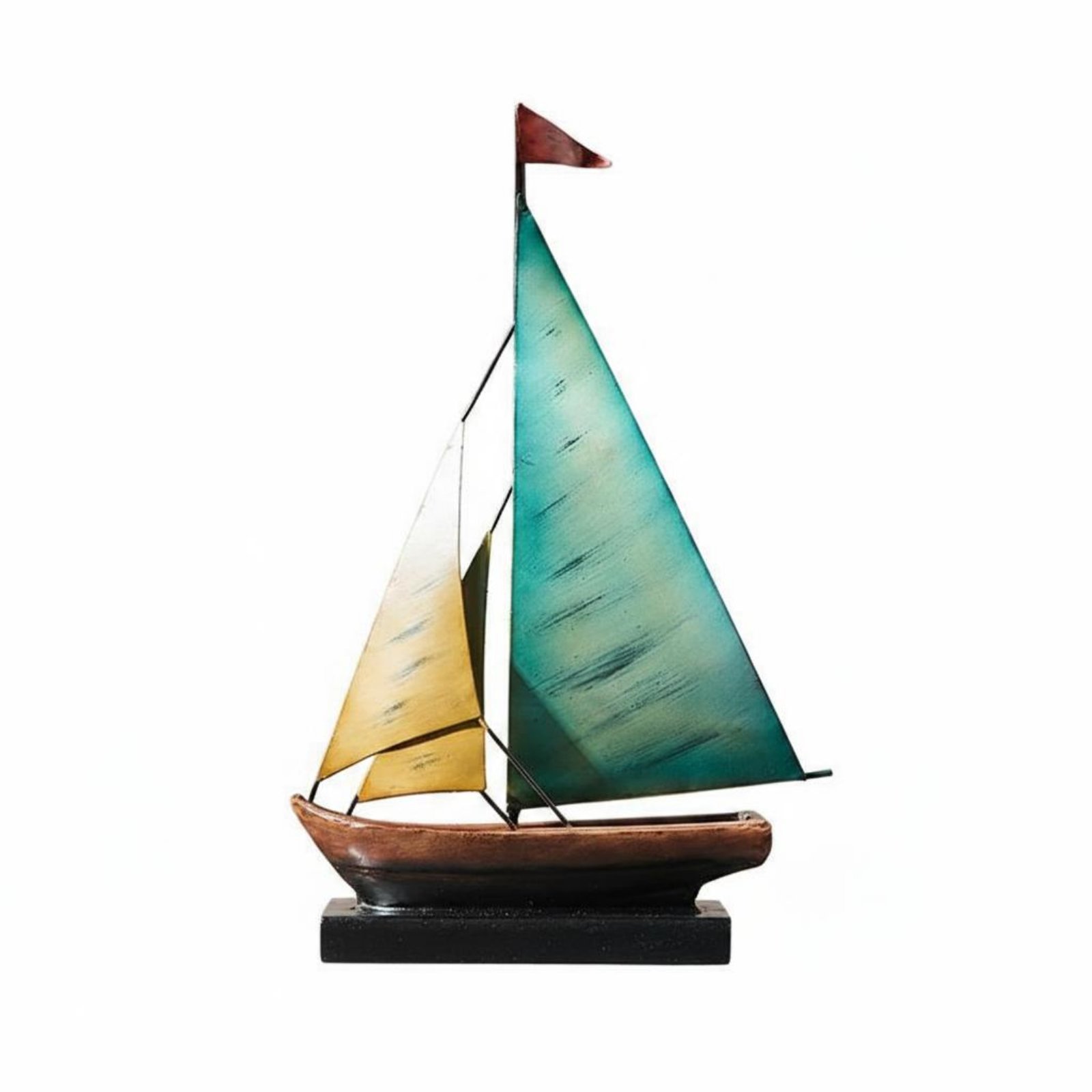 Metal Sailboat Statue