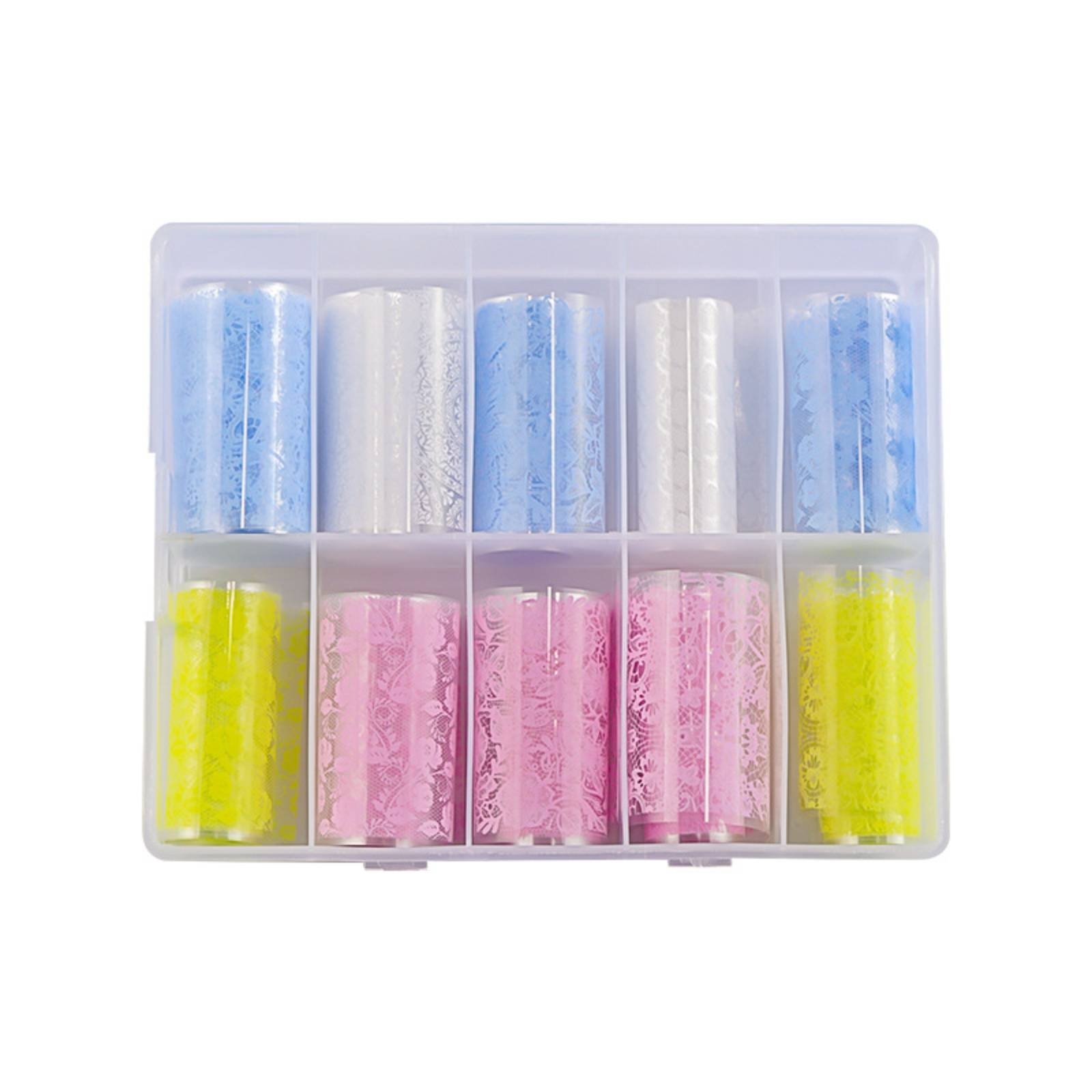 Lace Transfer Foil Stickers with Storage Case