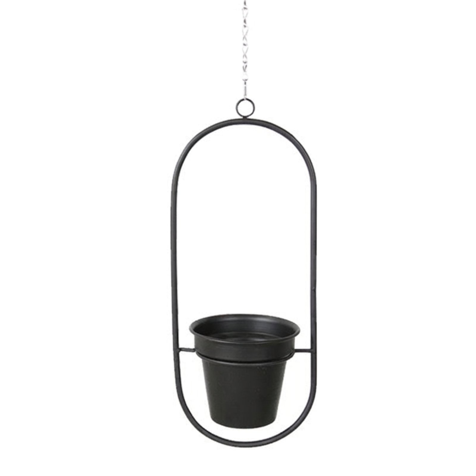 Oval Hanging Planter with Chain