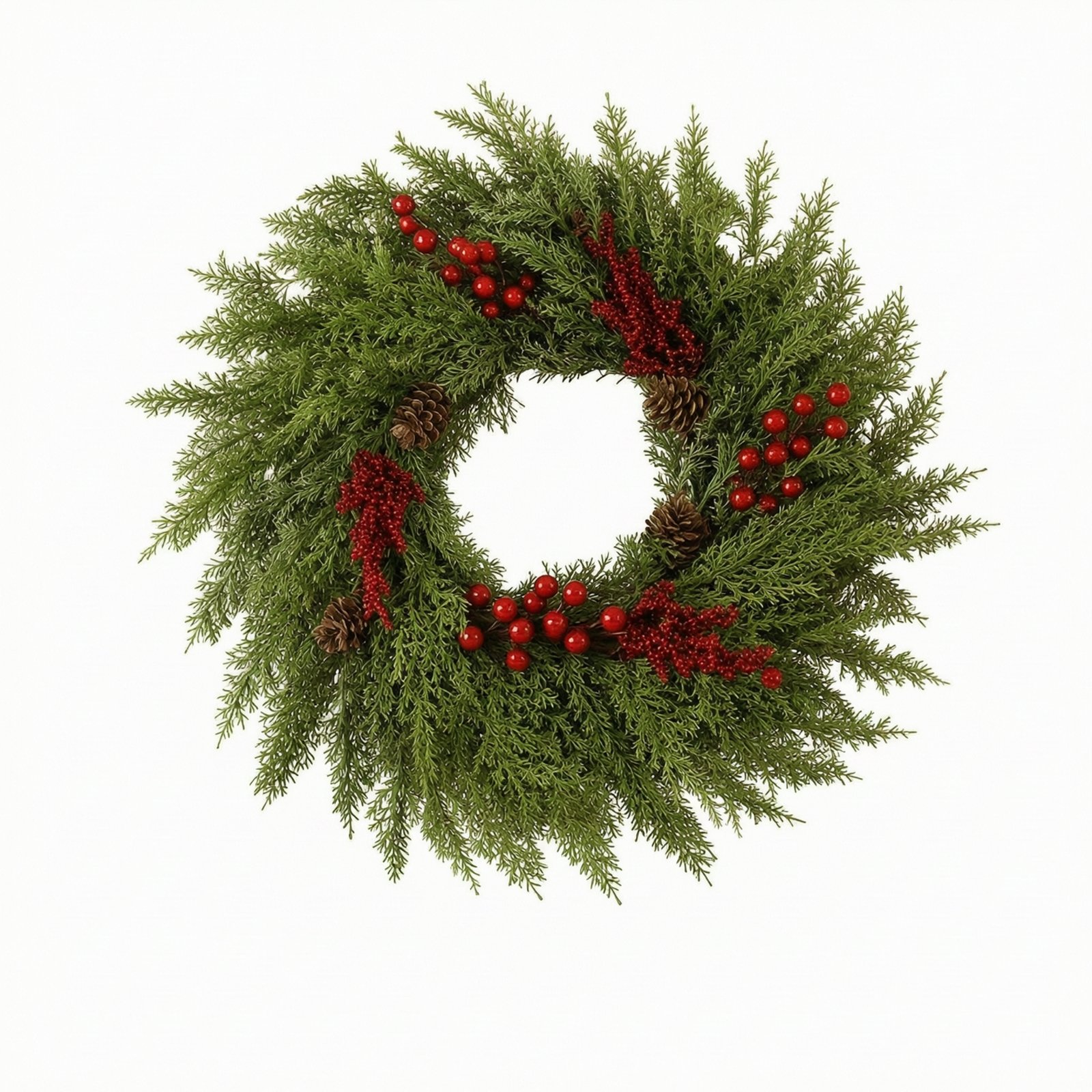 Christmas Wreath with Red Berries