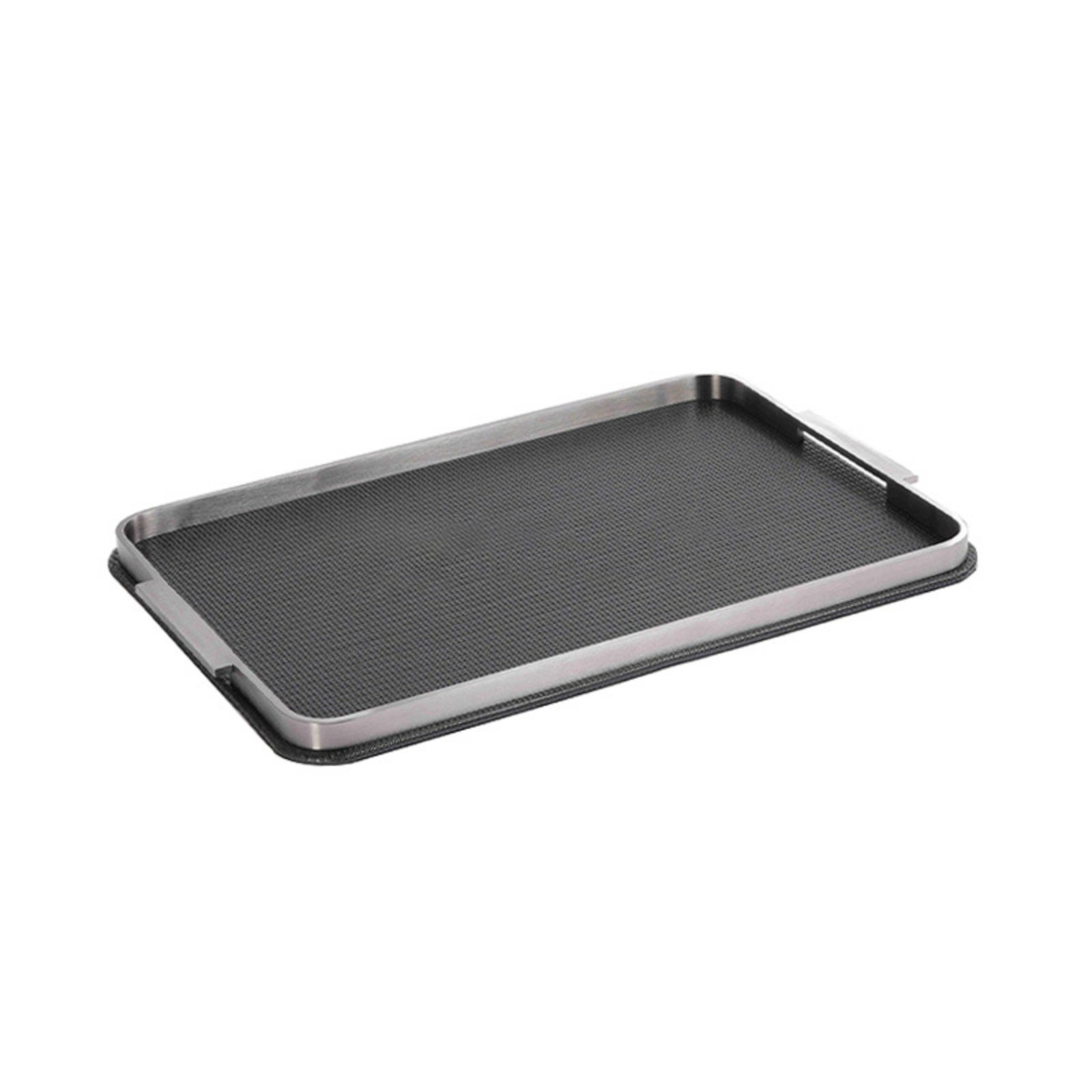 Rectangular Serving Tray with Metal Rims