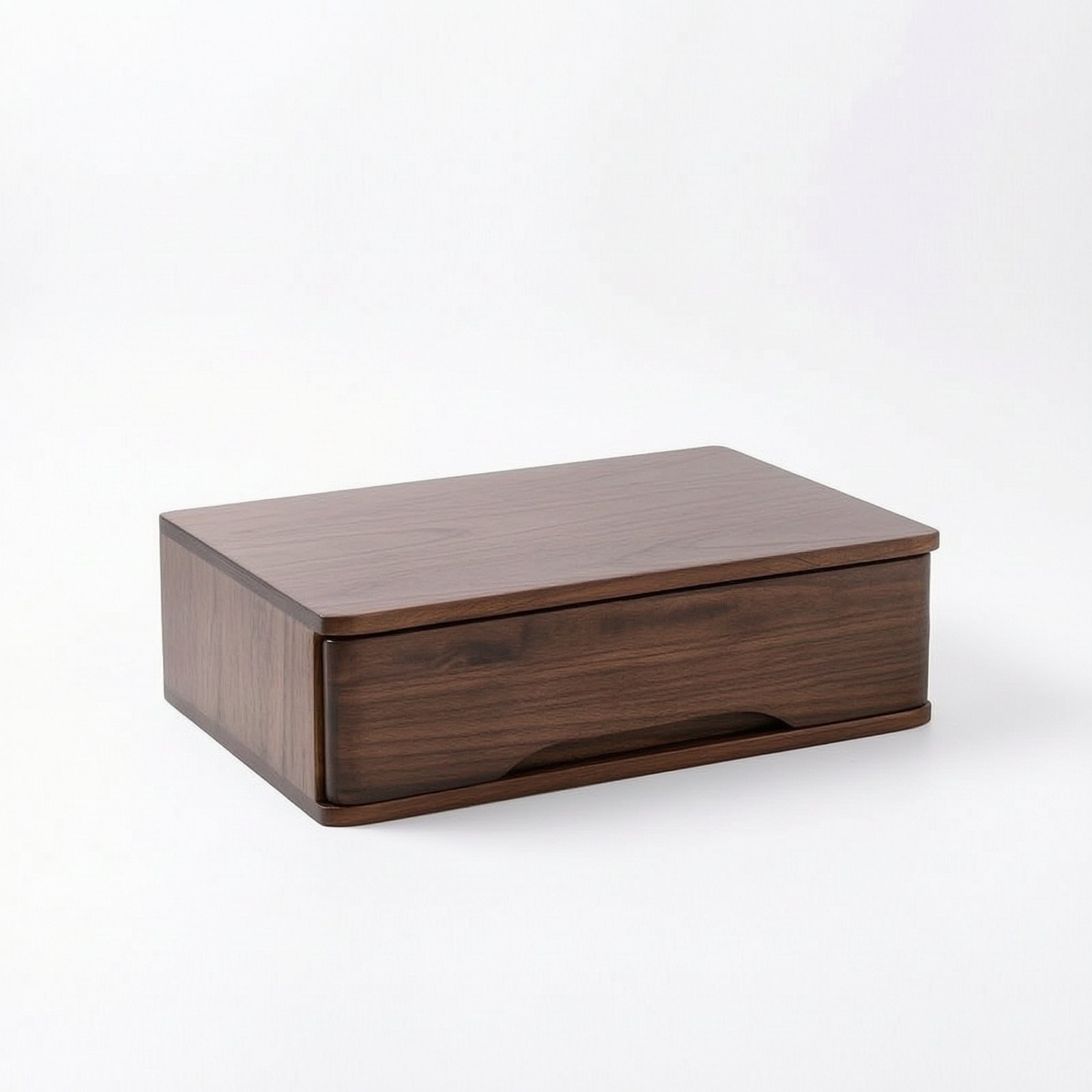 Wooden Desktop Storage Cabinet – Walnut, 1 Layer