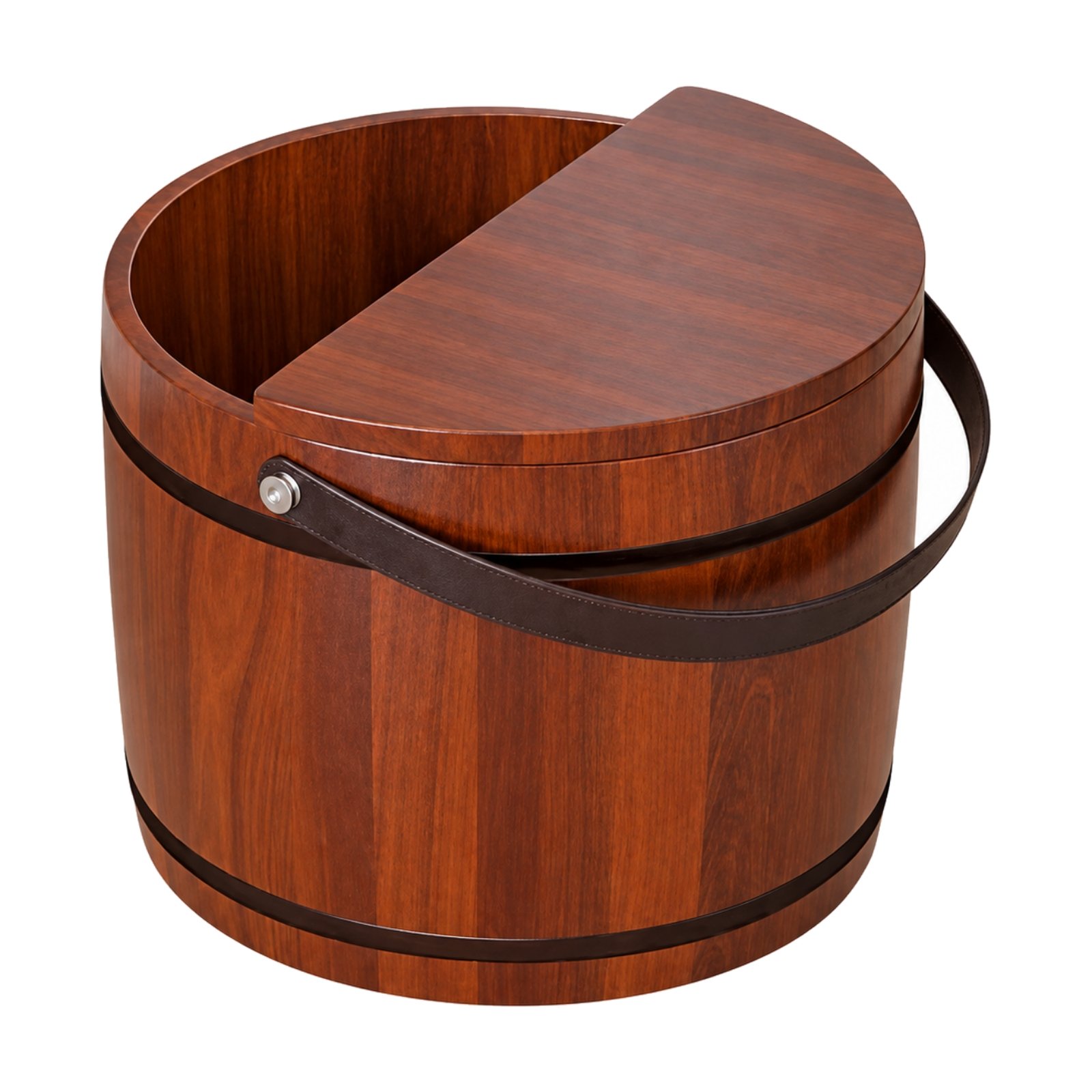 Cedar Wood Foot Bath Bucket – Massage, 25x31cm