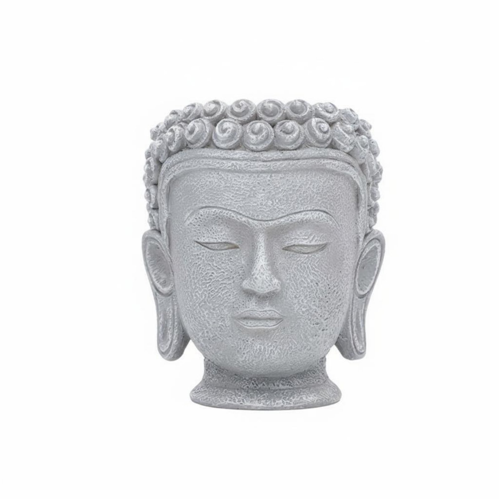 Buddha Head Planter – Gray, Jinglv