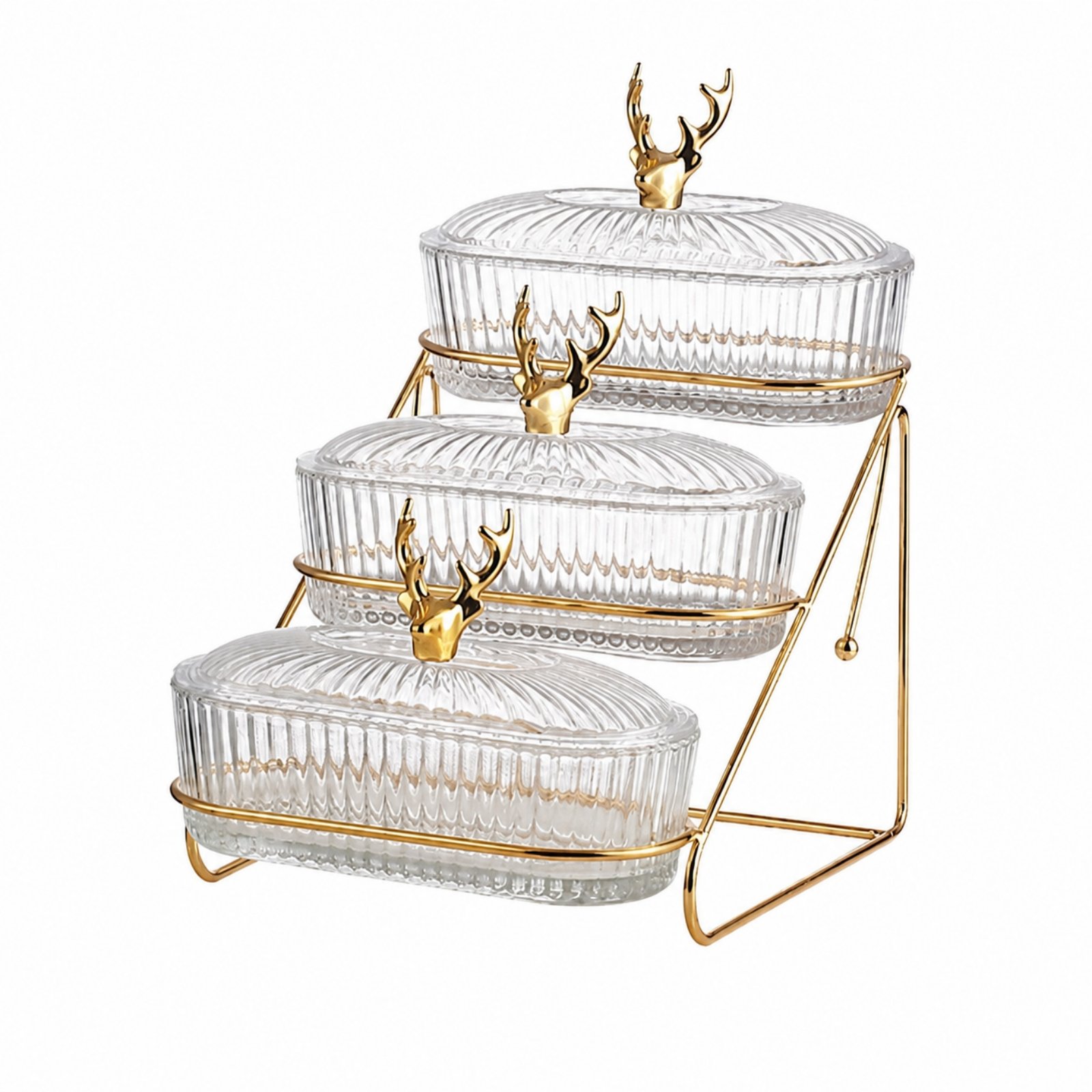 Lidded Fruit Serving Tray – Plastic 3 Tier