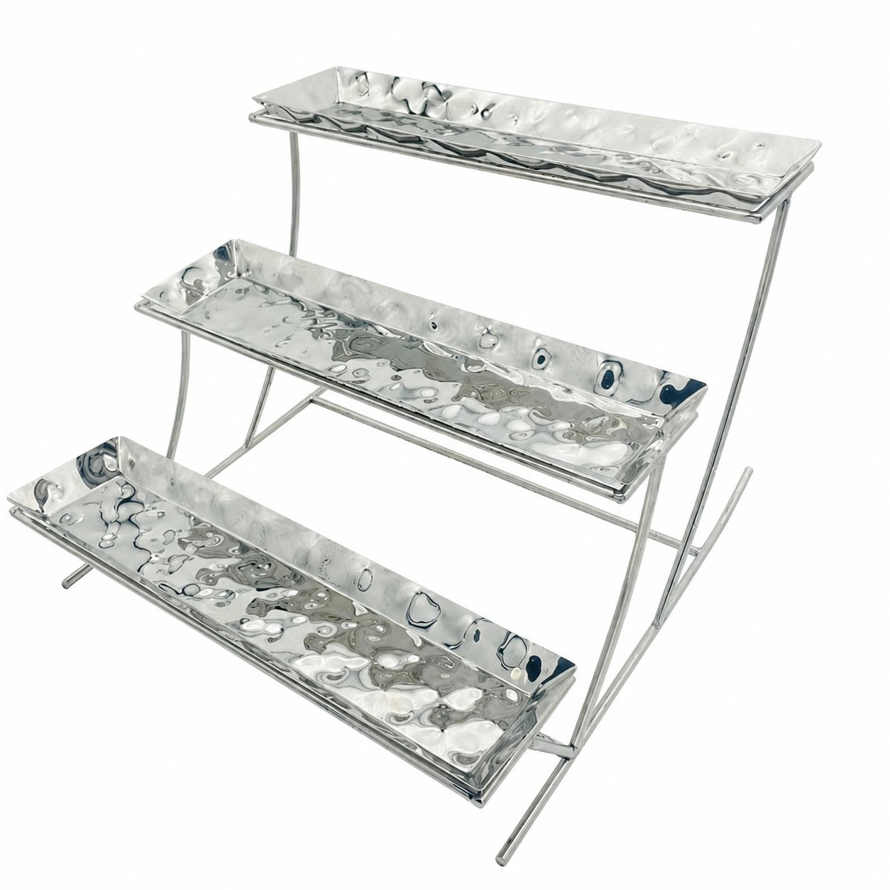 Stainless Steel Three-Tier Display Stand