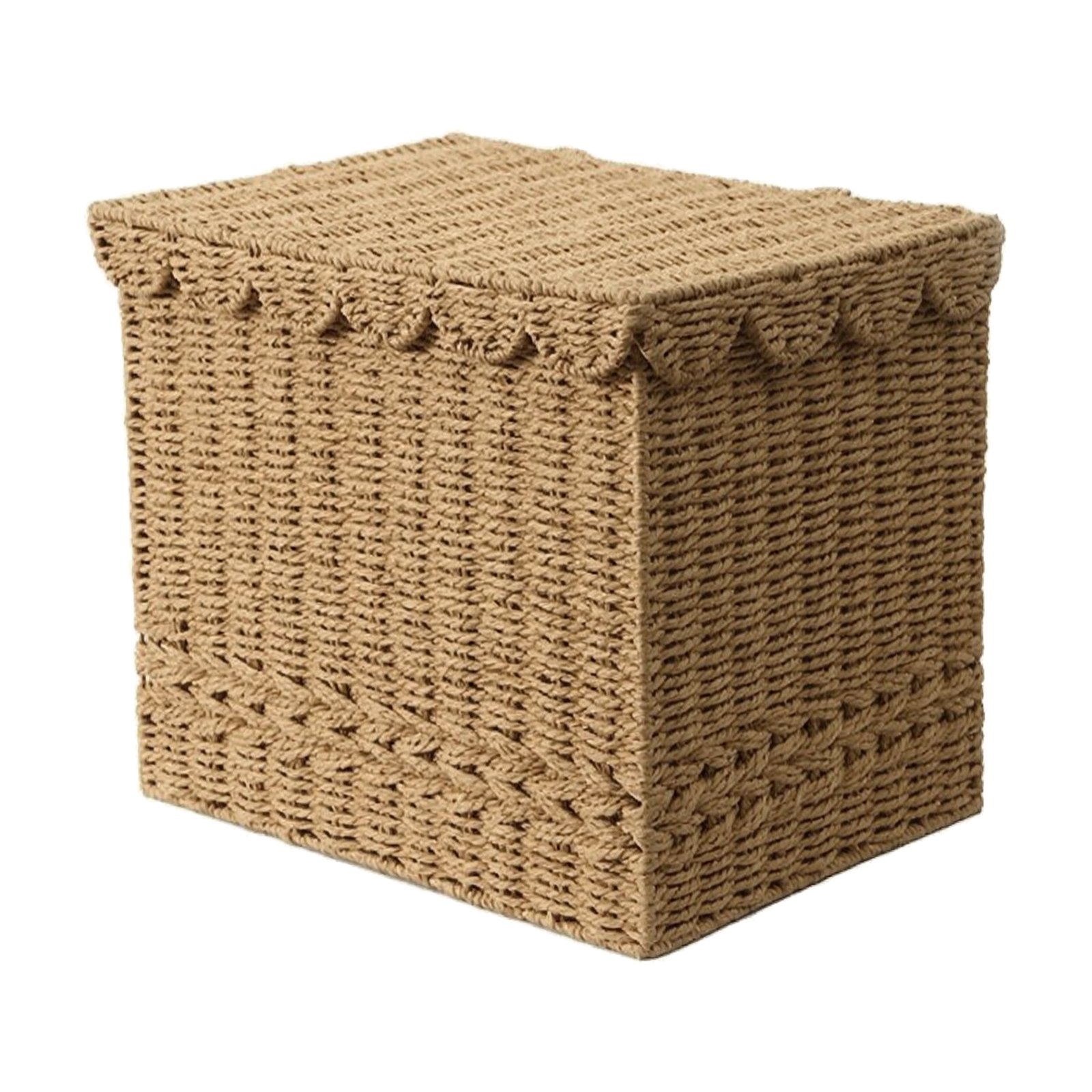 Storage Basket with Cloth Lining Lid