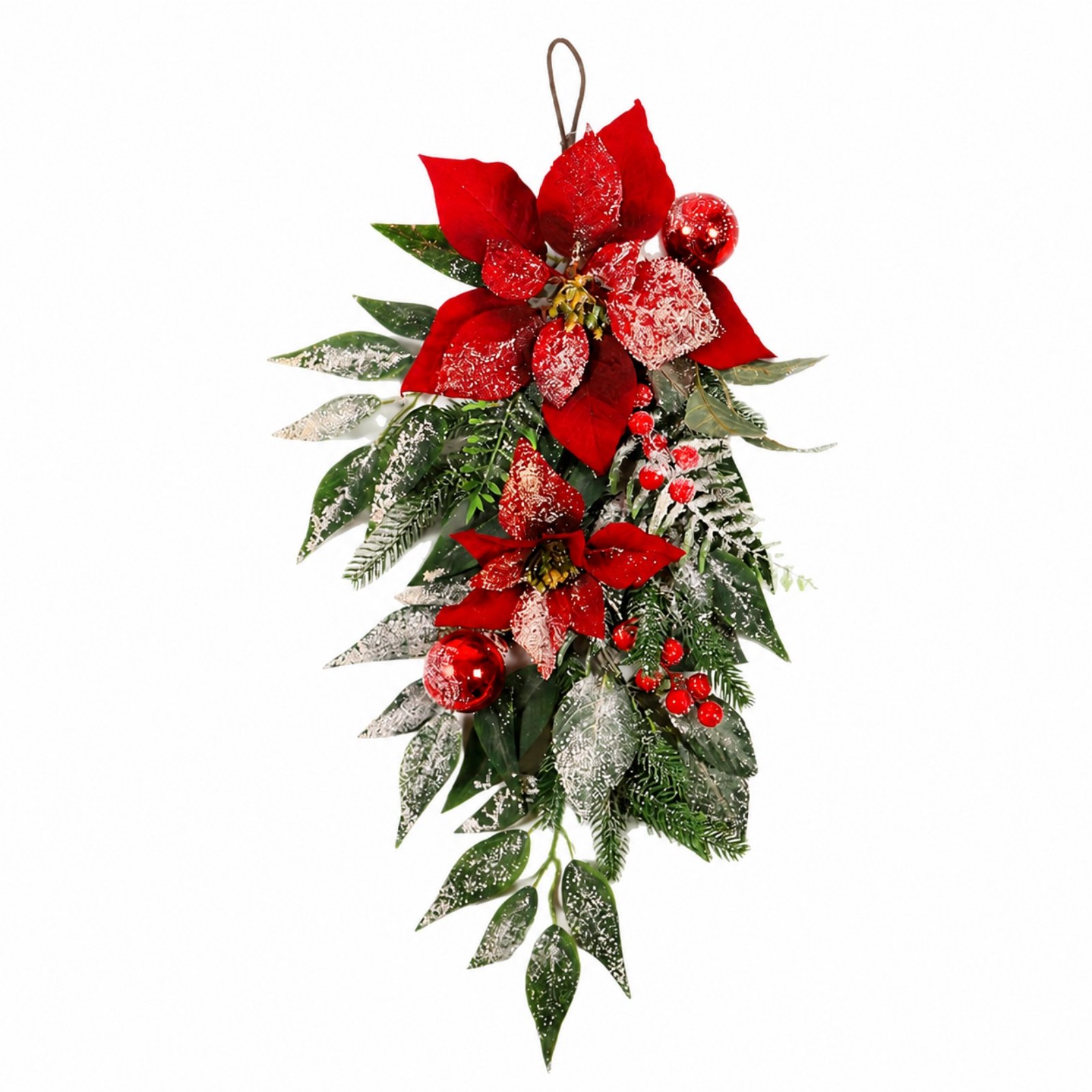 Hanging Artificial Christmas Floral Decoration