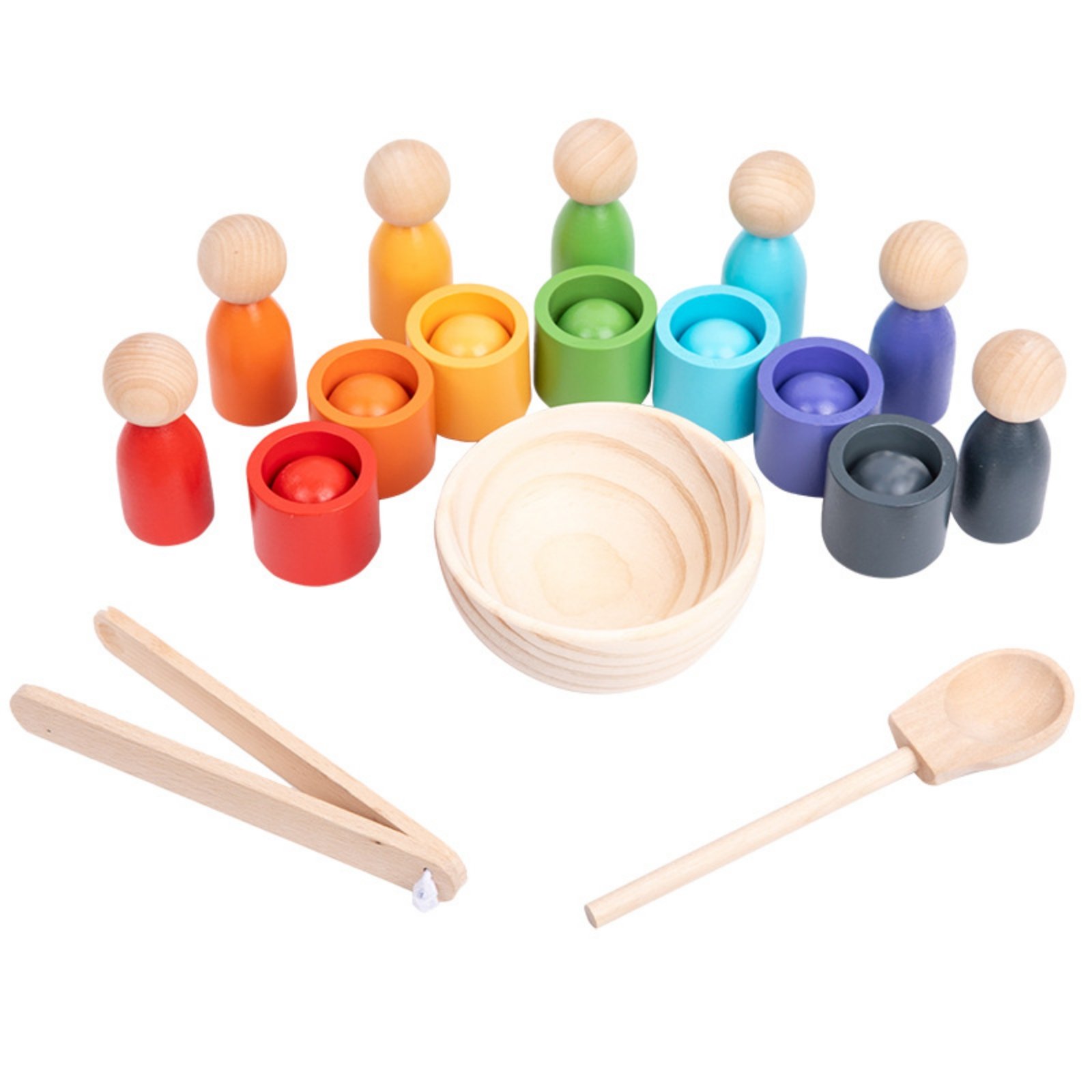 Color Sorting Toy Set + Wooden Shape Sorting Box